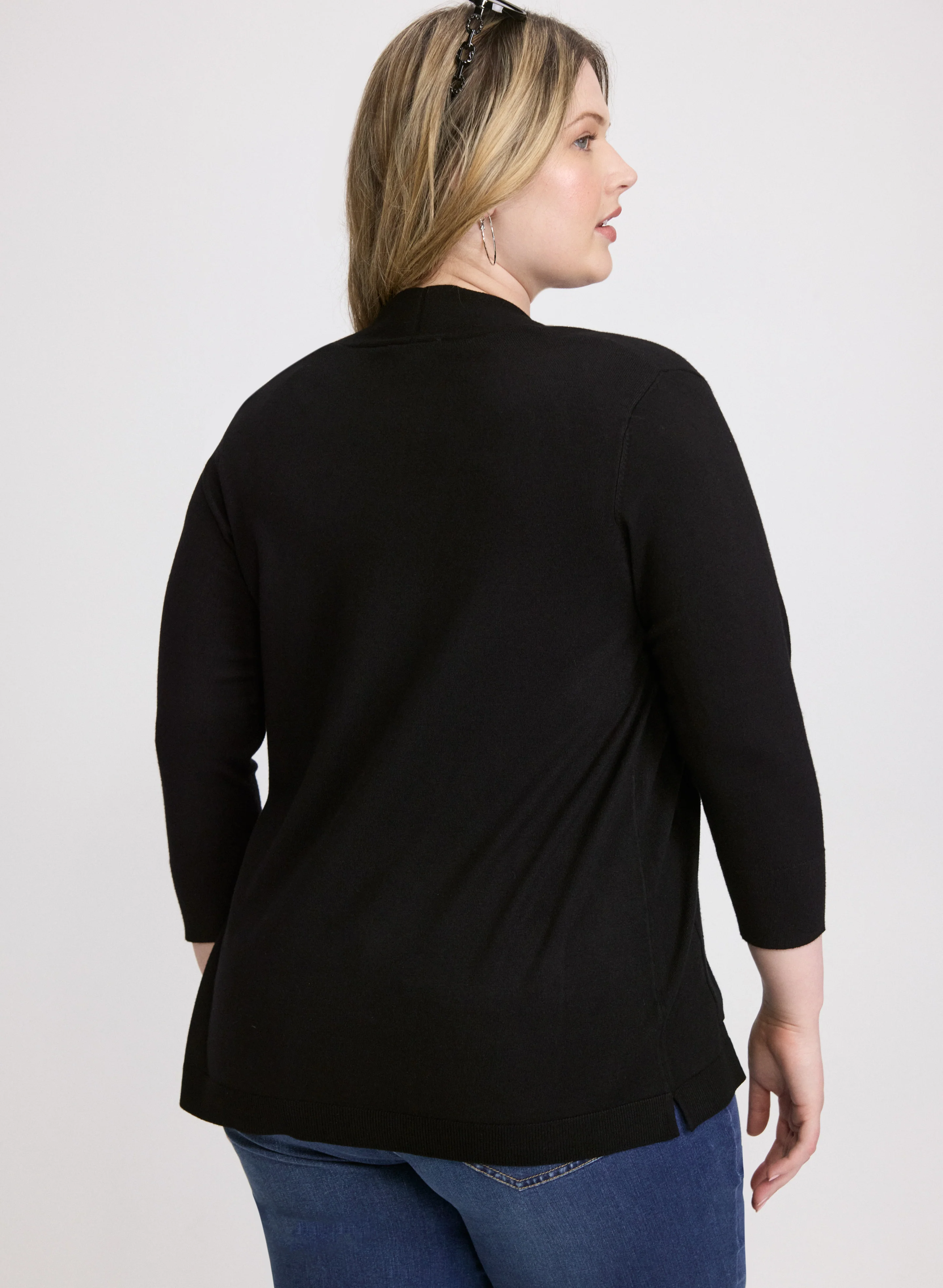 Short Open Front Cardigan - Image 4