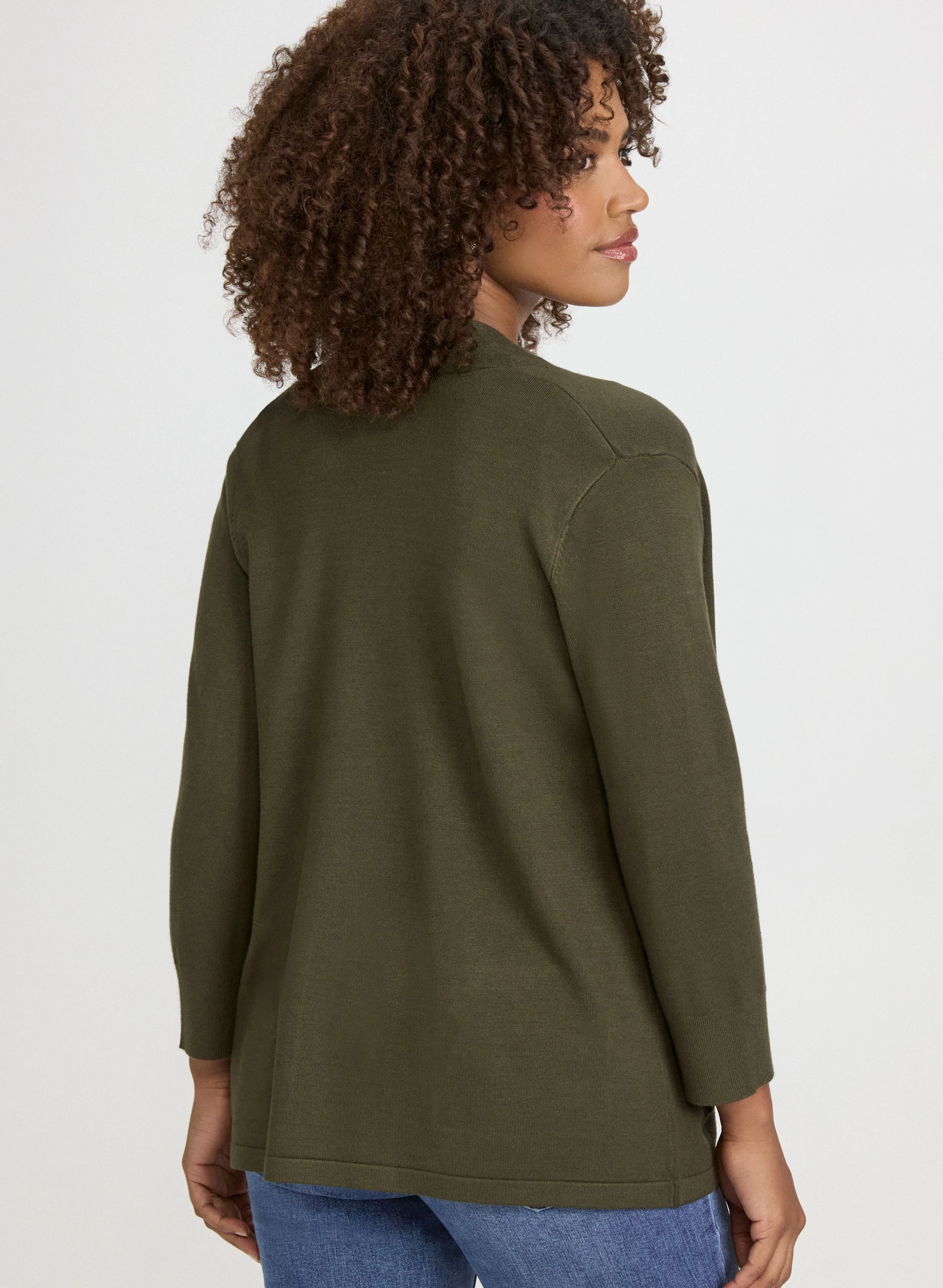 Short Open Front Cardigan - Image 4