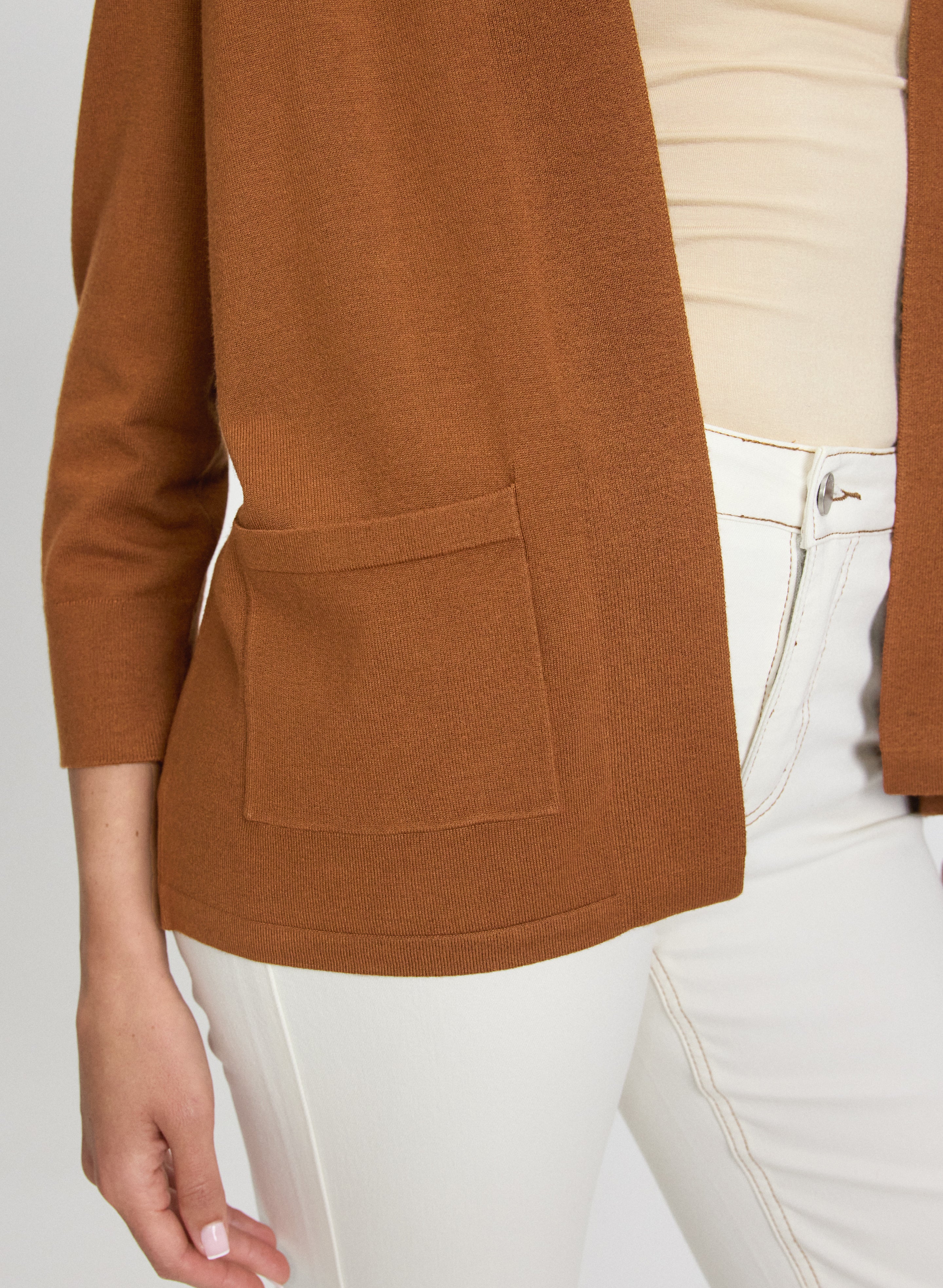 Short Open Front Cardigan - Image 5