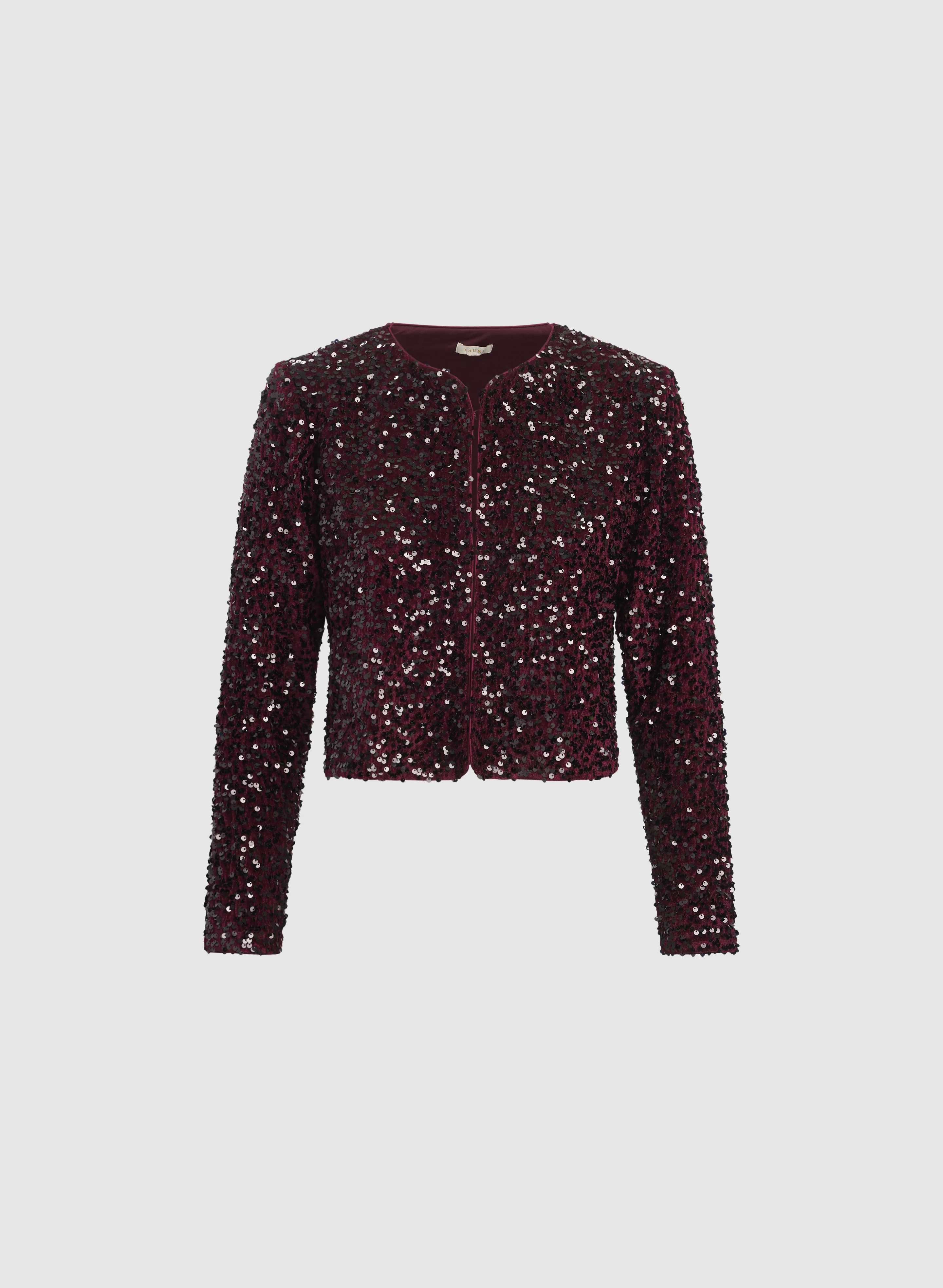 Short Sequined Velvet Bolero - Image 8