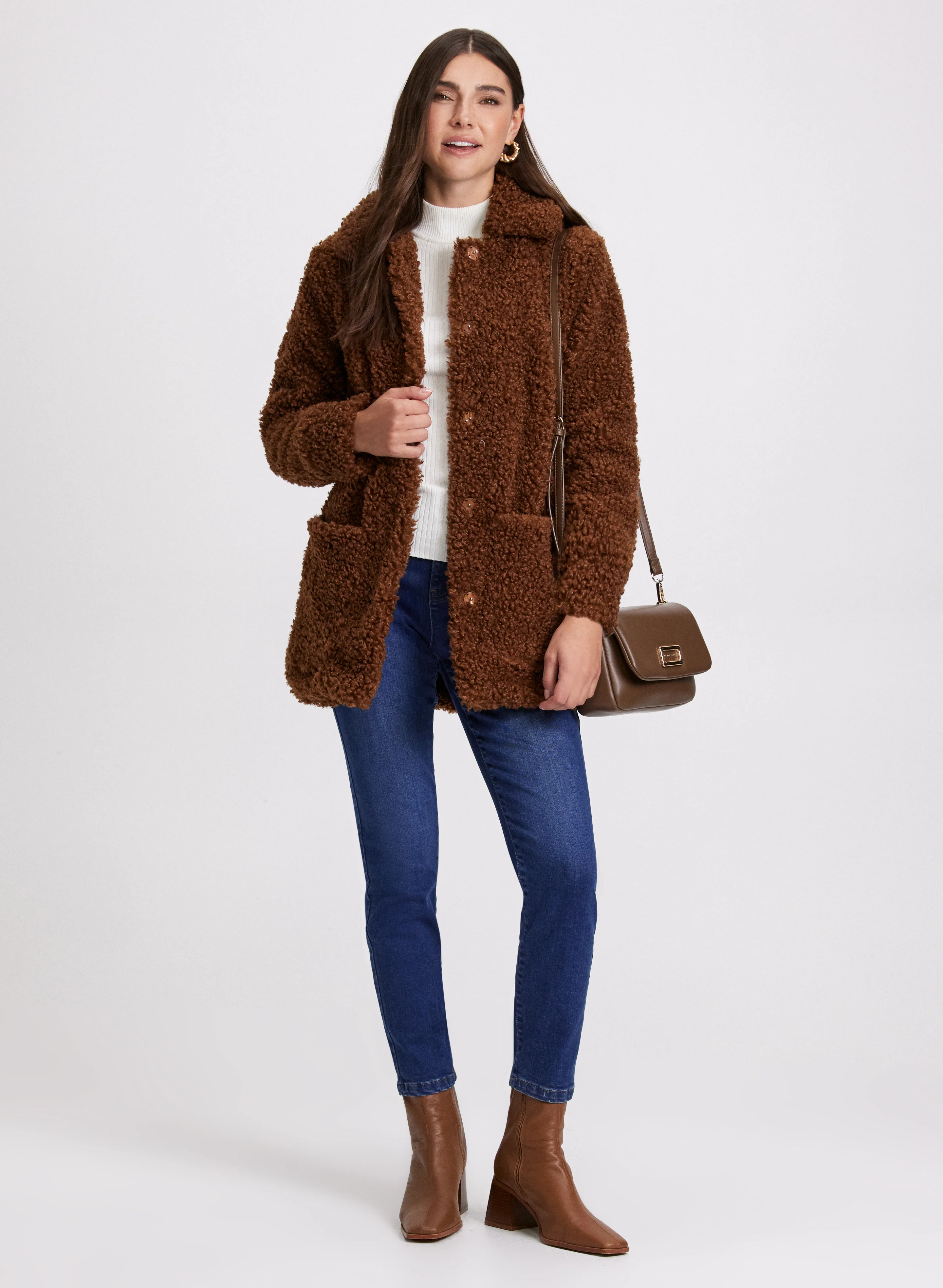 Short Shearling Coat - Image 3
