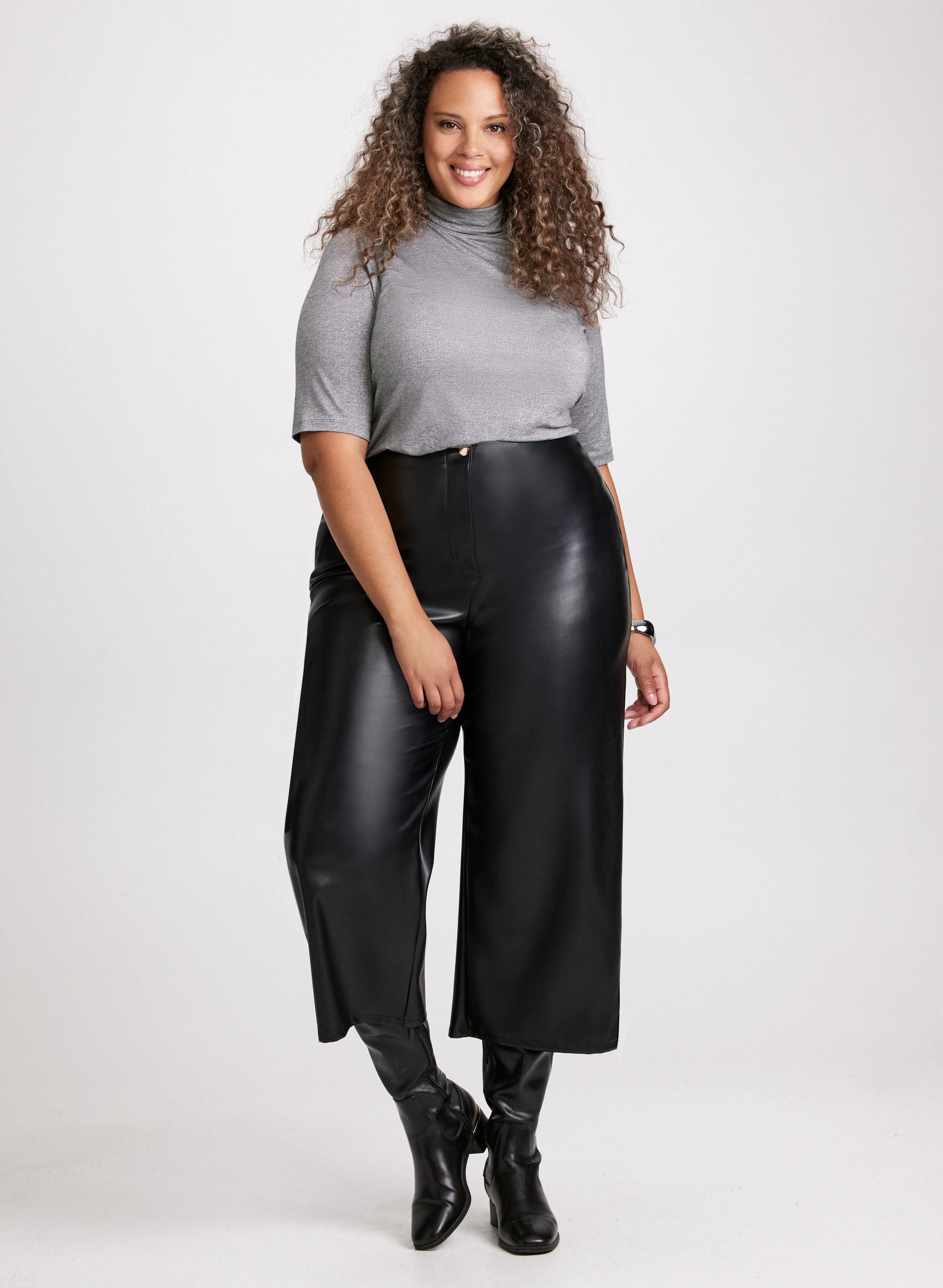 Metallic Mock Neck Top - Image 3