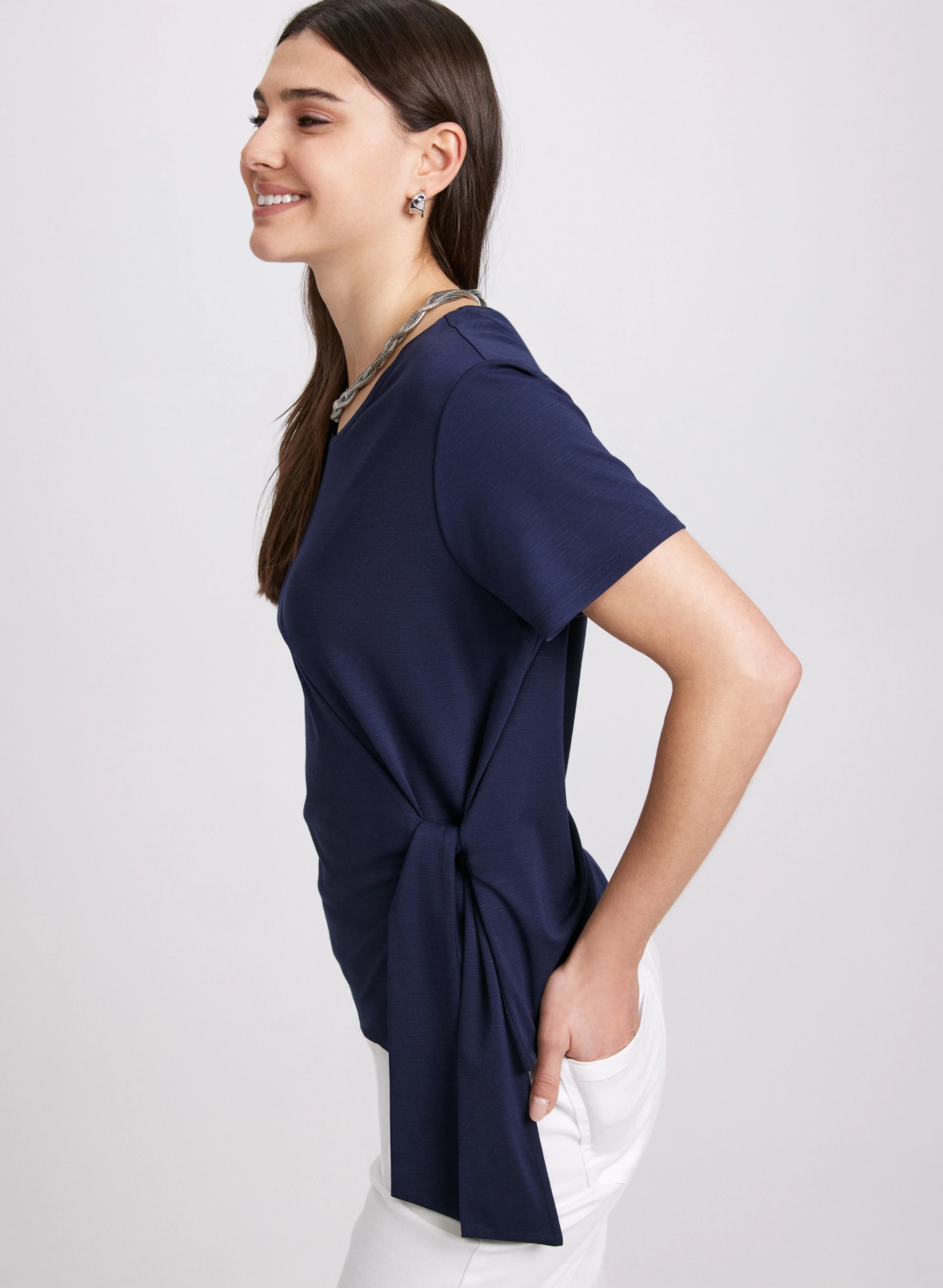 Side Tie T-Shirt - Image 7