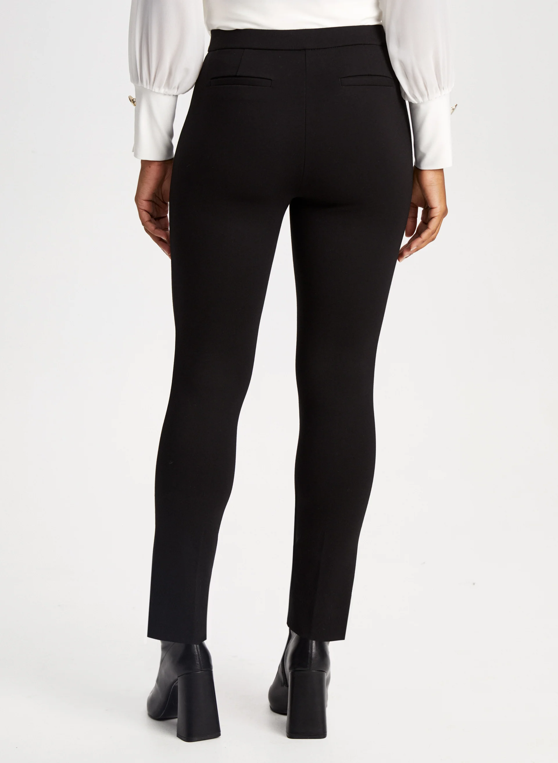 Mia Zip Detail Straight-Leg Pants - Short - Image 2