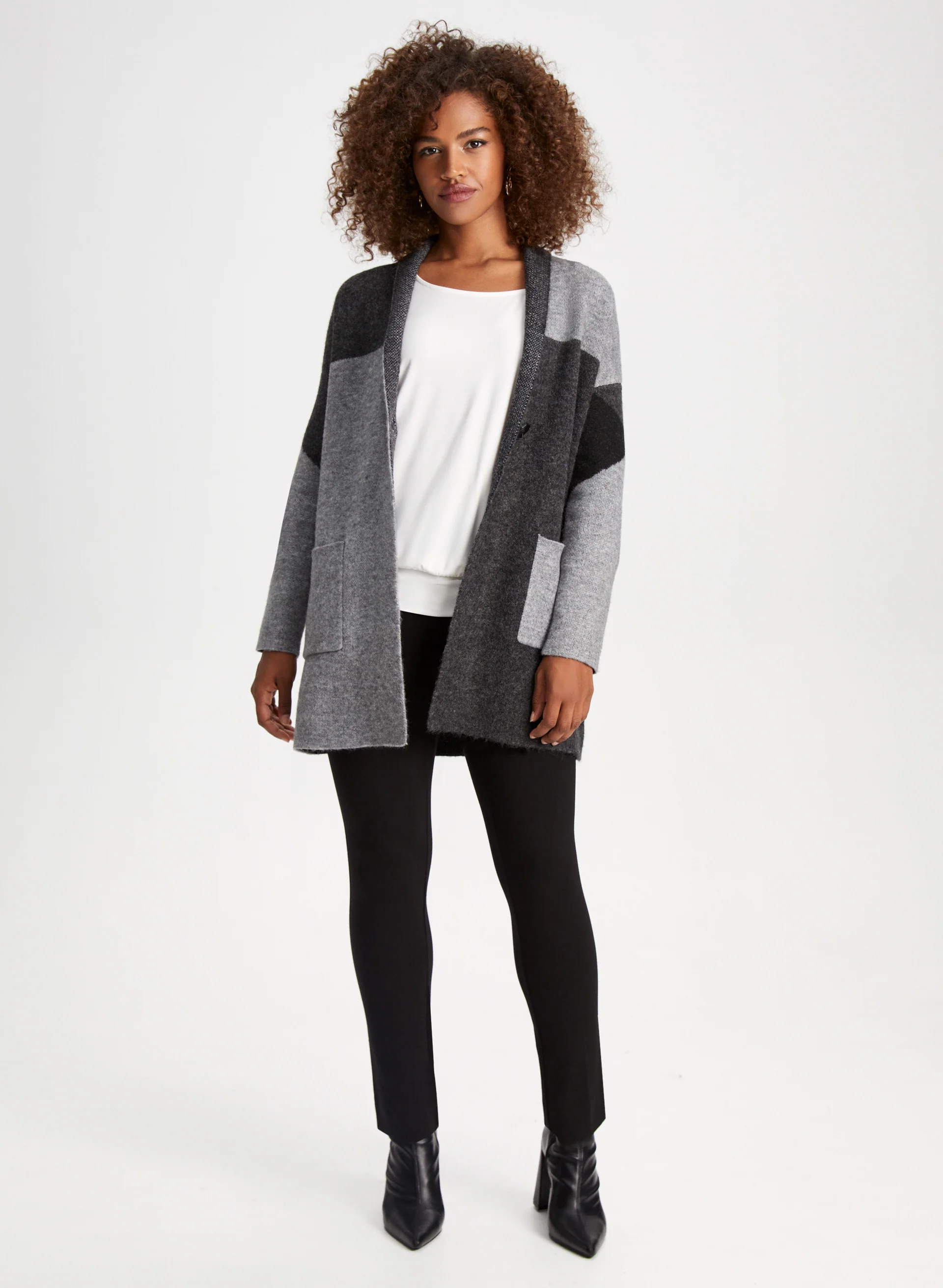 Mia Zip Detail Straight-Leg Pants - Short - Image 3