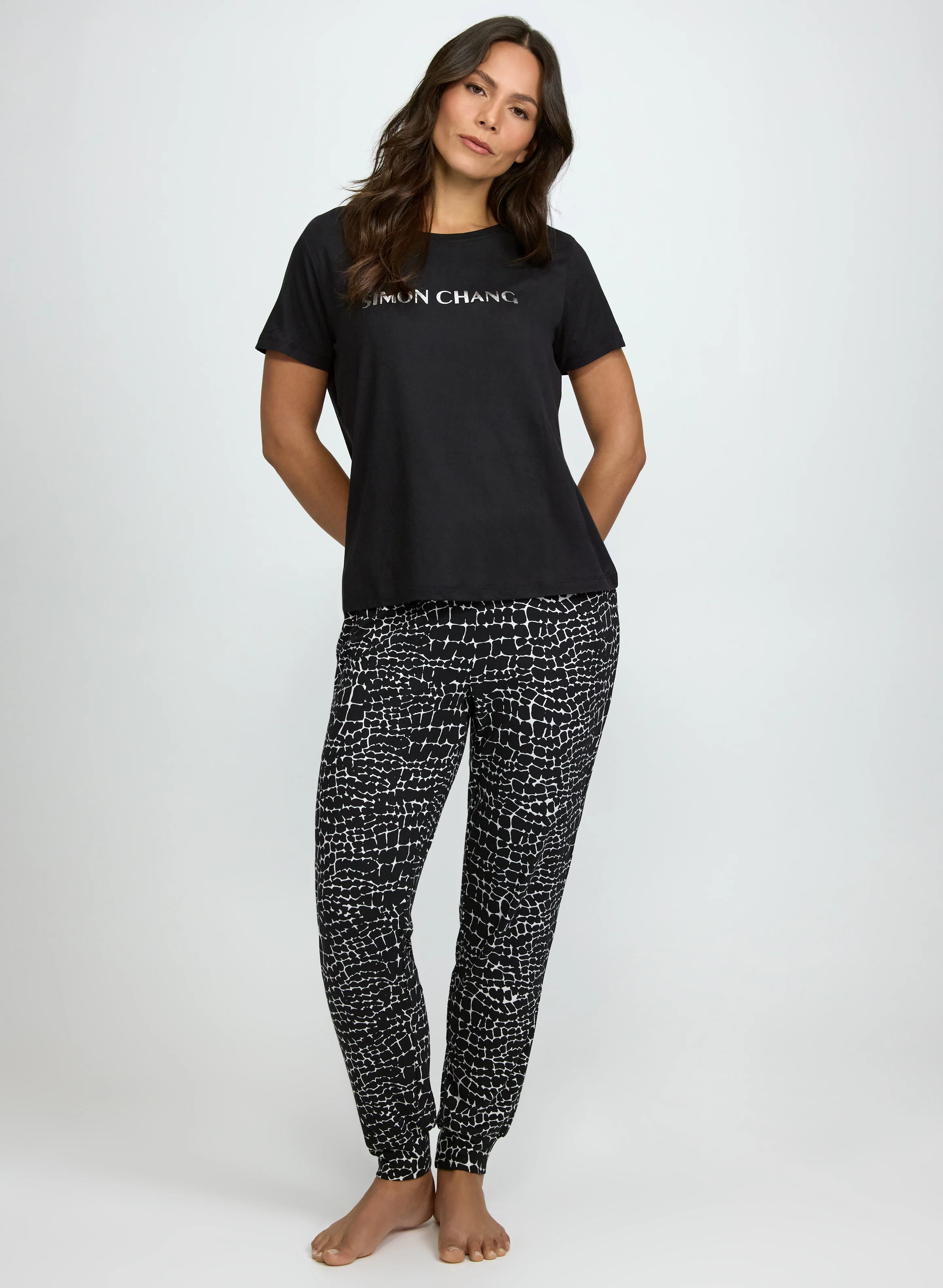Simon Chang - Animal Print Pyjama Set