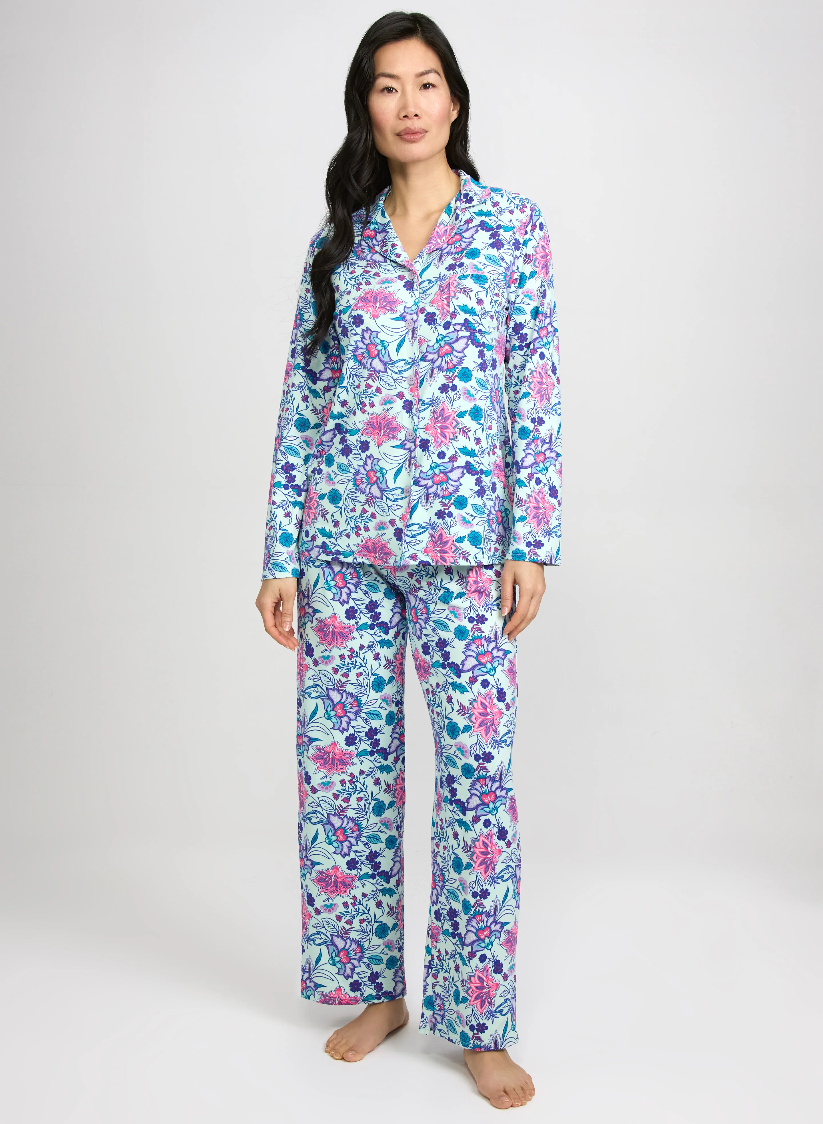 Simon Chang - Floral Print Pyjama Set