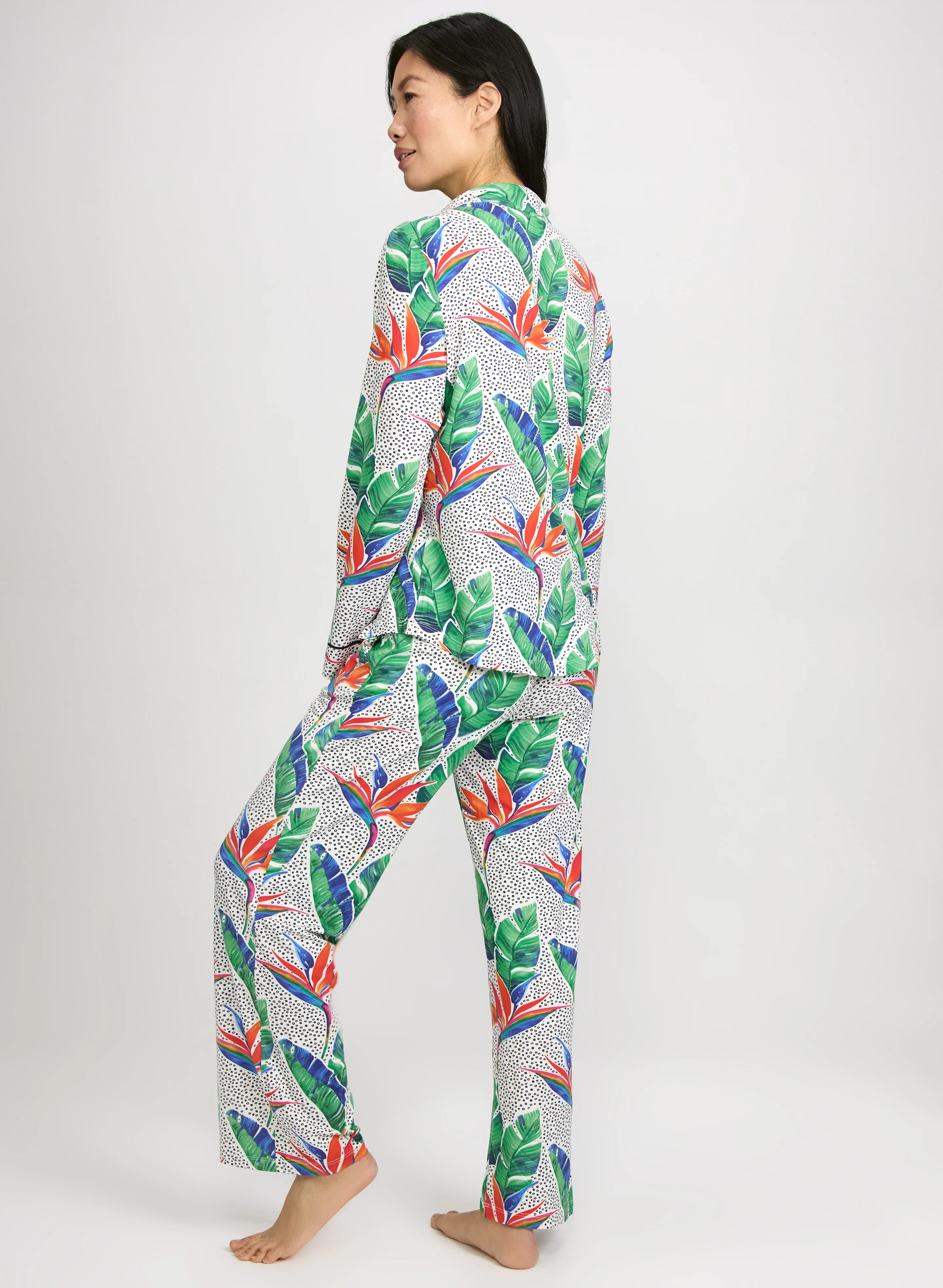 Simon Chang - Mixed Tropical Print Pyjama Set - Image 2