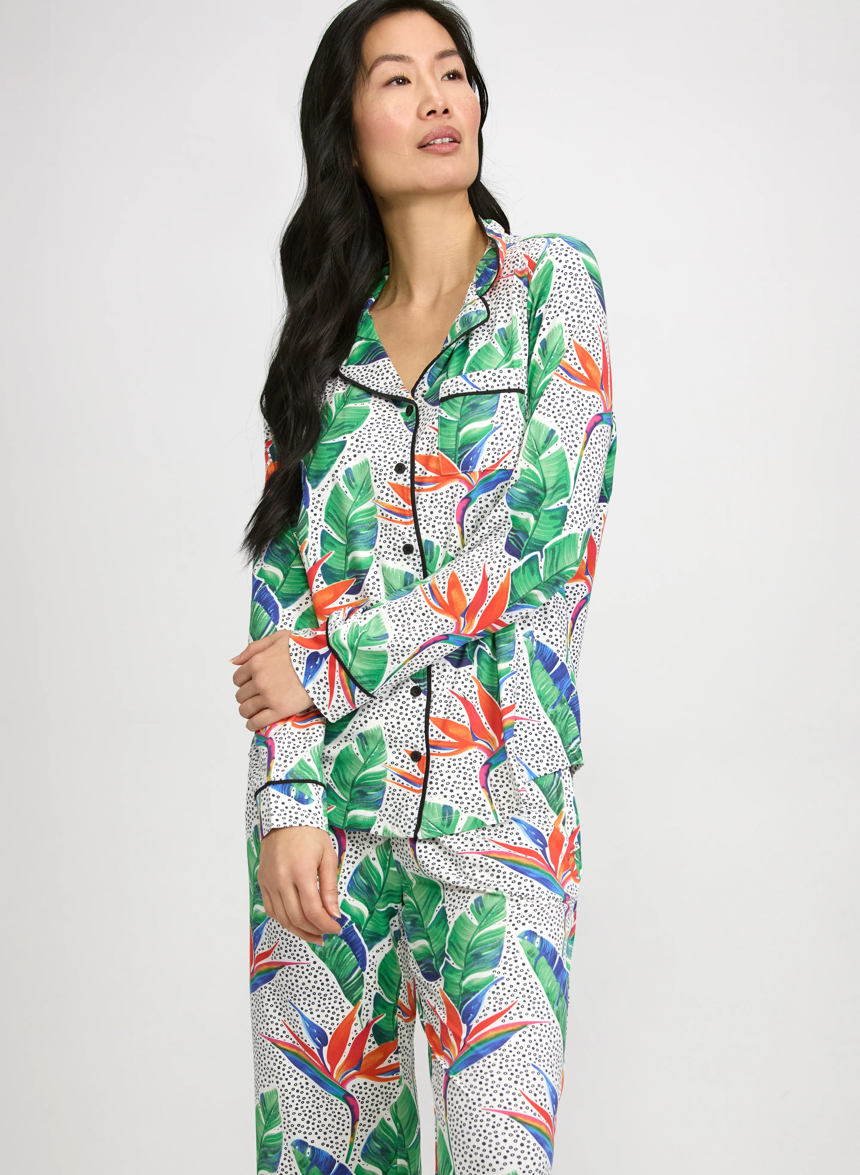 Simon Chang - Mixed Tropical Print Pyjama Set - Image 4