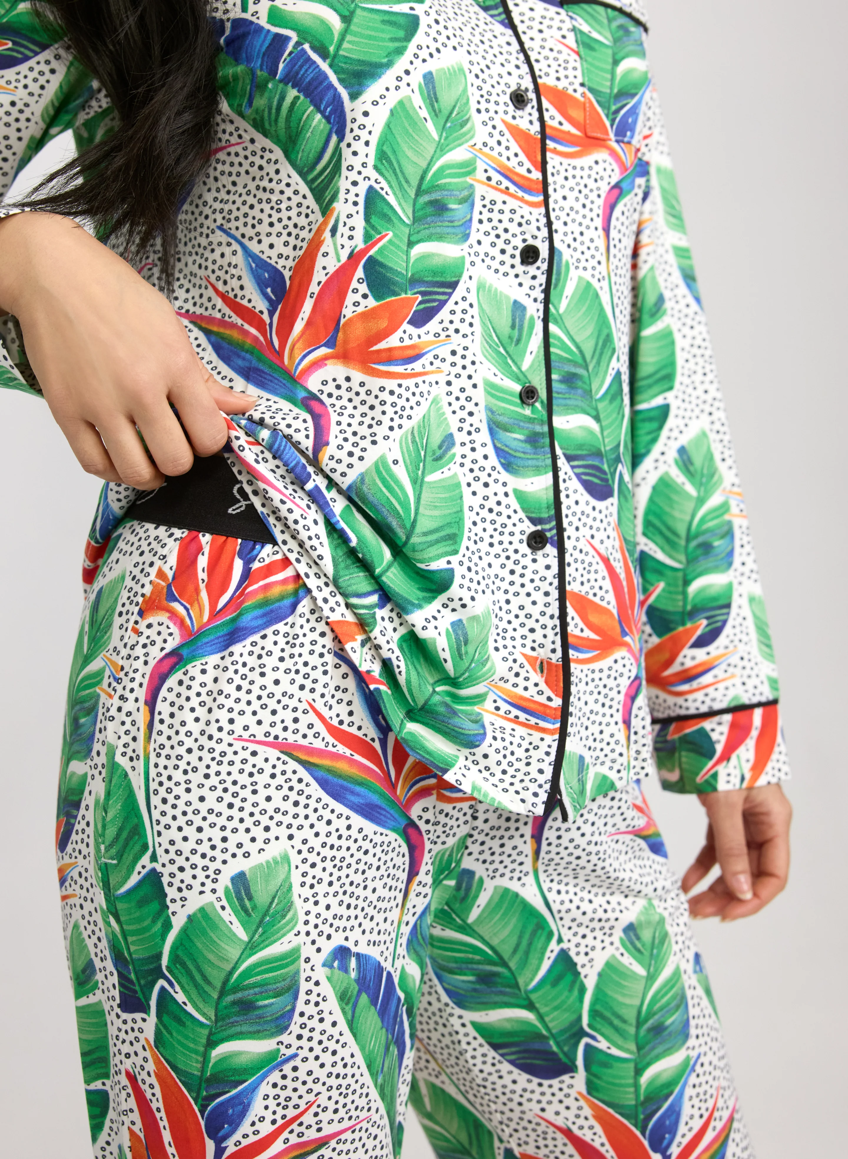 Simon Chang - Mixed Tropical Print Pyjama Set - Image 5