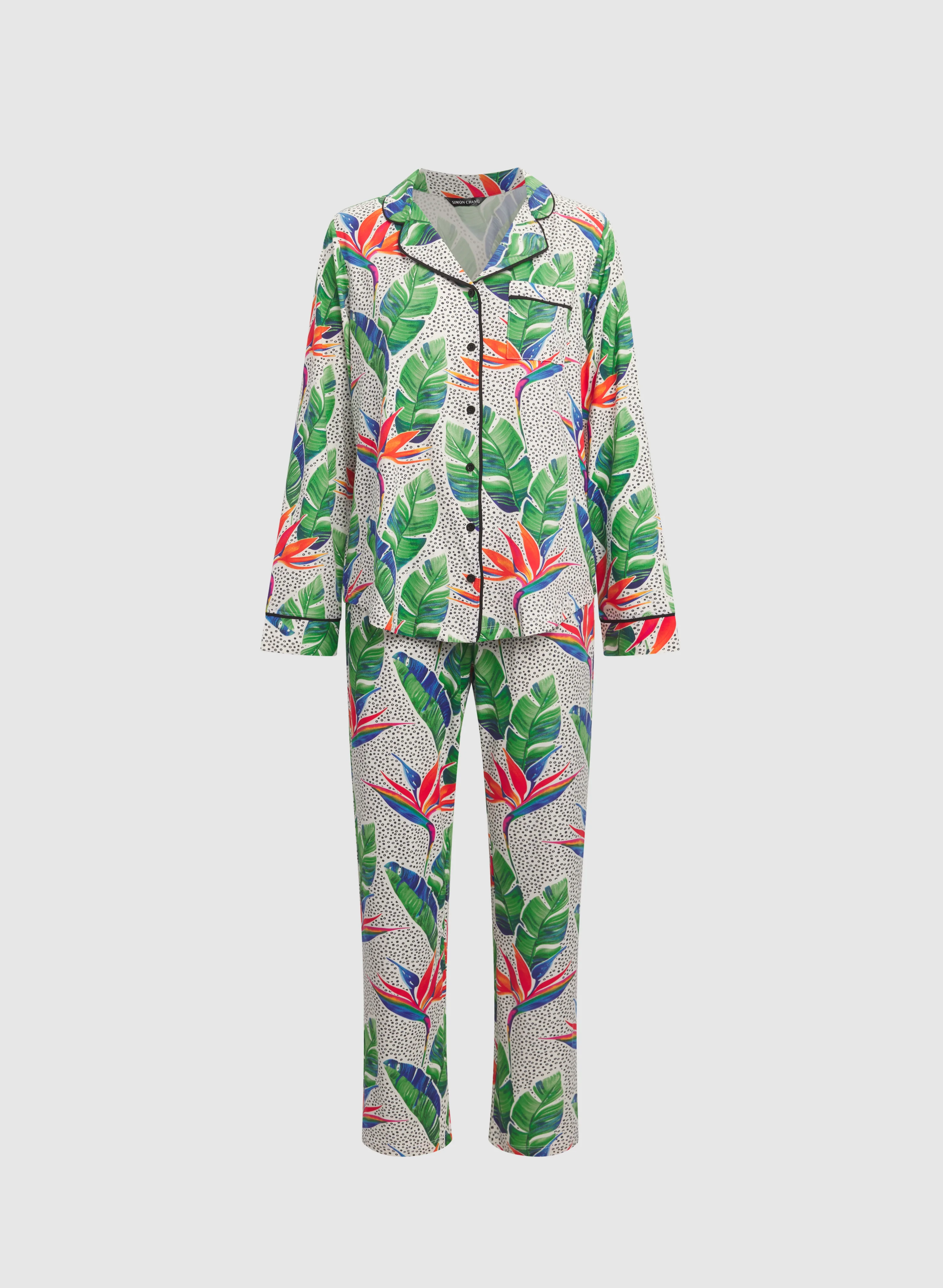 Simon Chang - Mixed Tropical Print Pyjama Set - Image 6