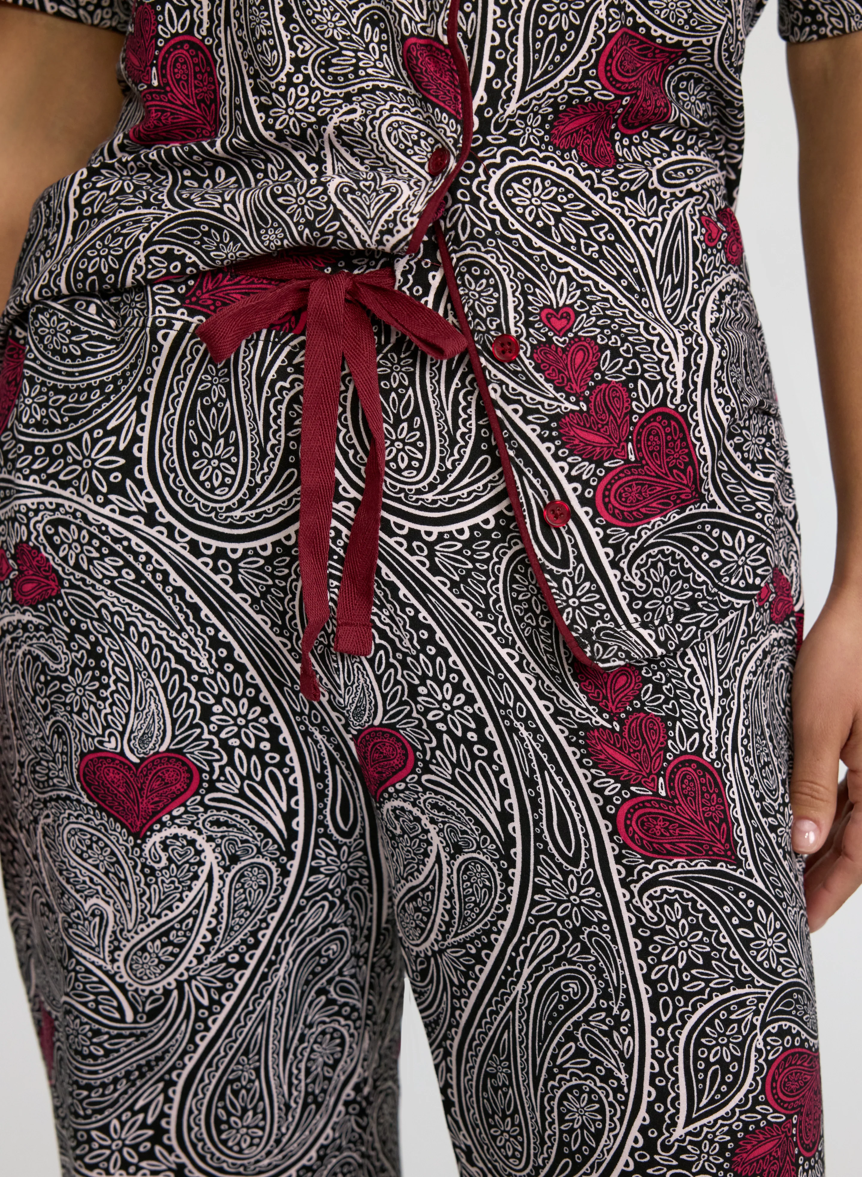 Simon Chang - Paisley Contrast Pyjama Set - Image 5