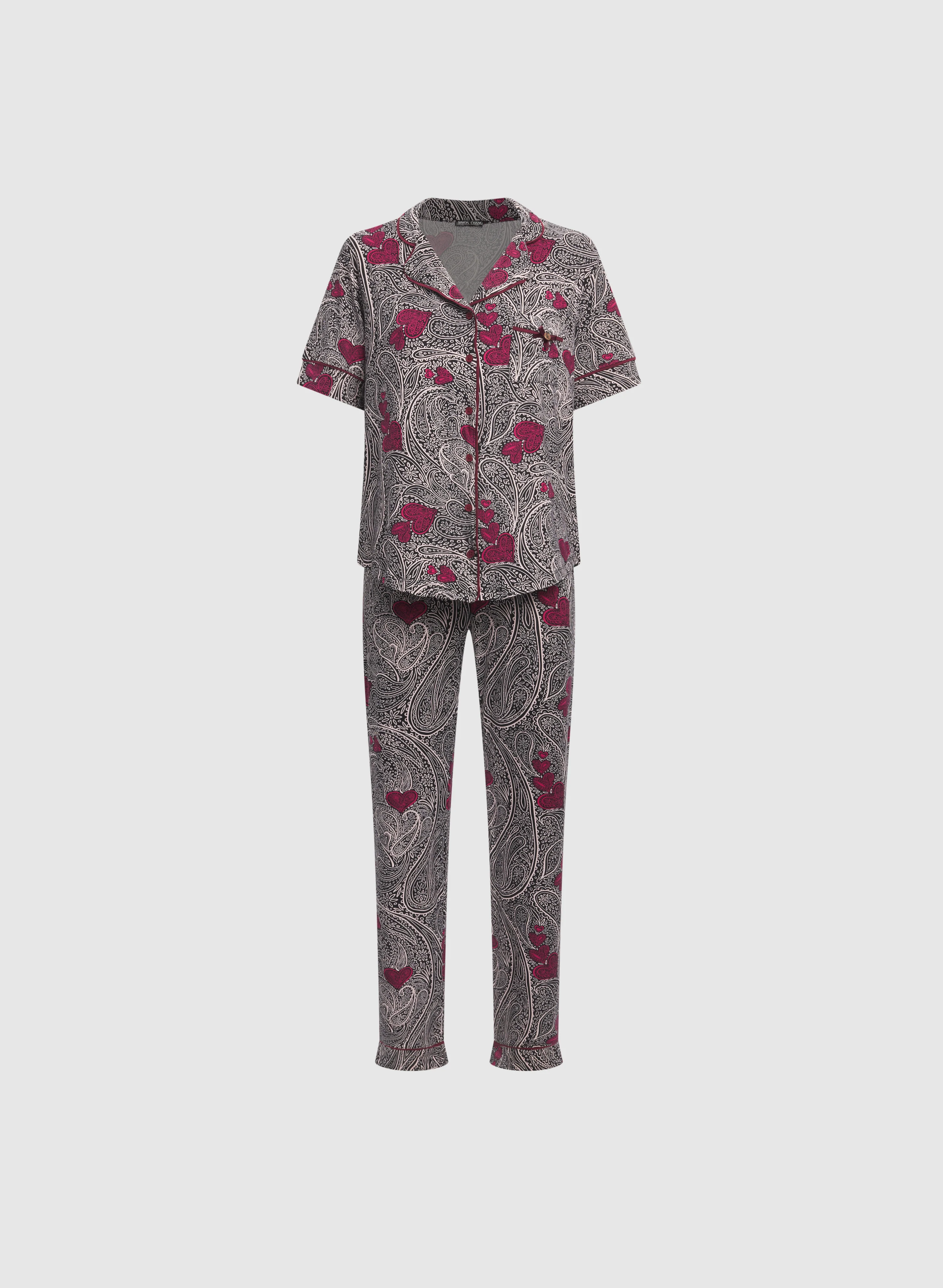 Simon Chang - Paisley Contrast Pyjama Set - Image 6