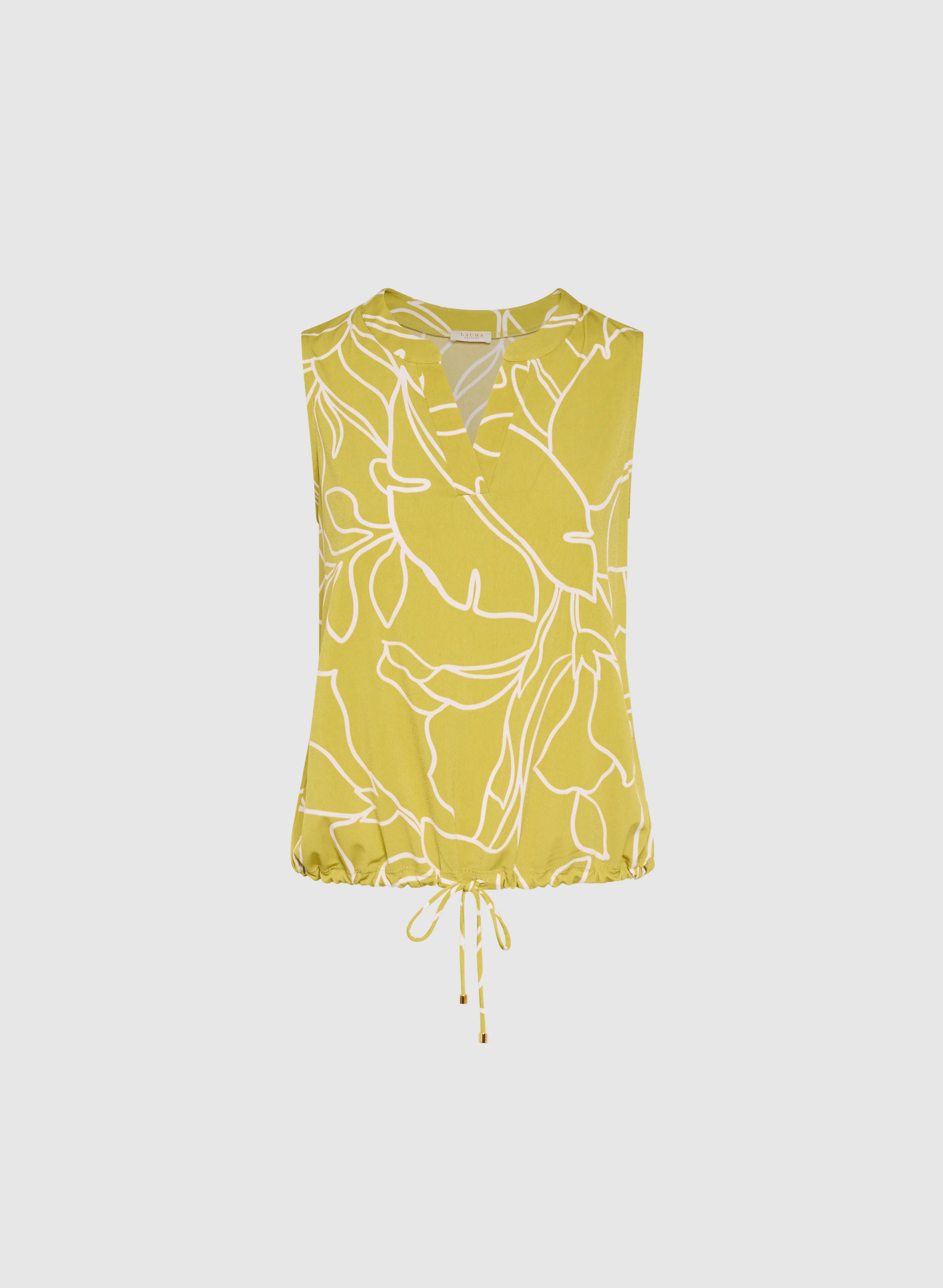 Sketch Leaf Print Top - Image 6