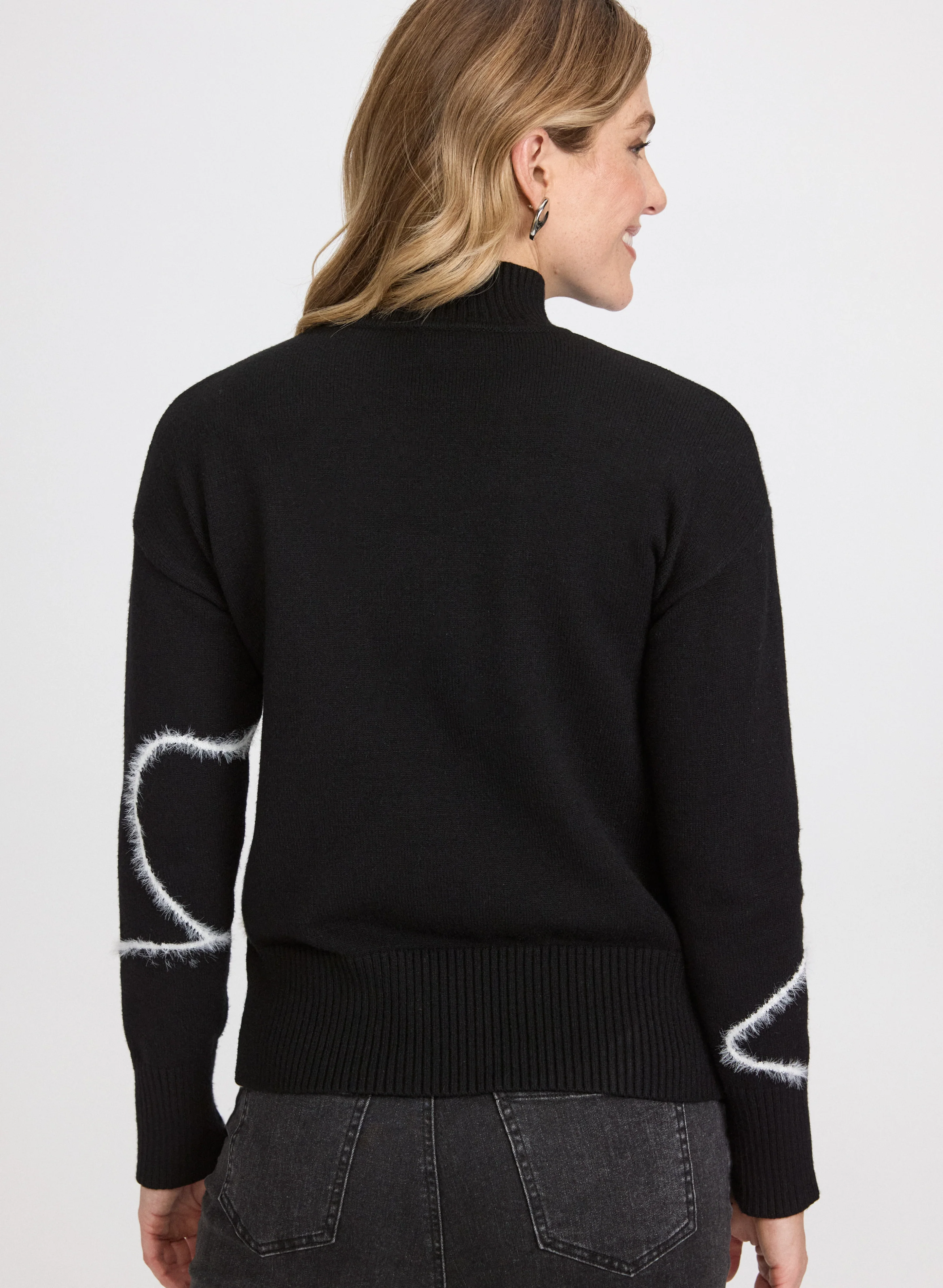 Sketched Floral Print Sweater - Image 3