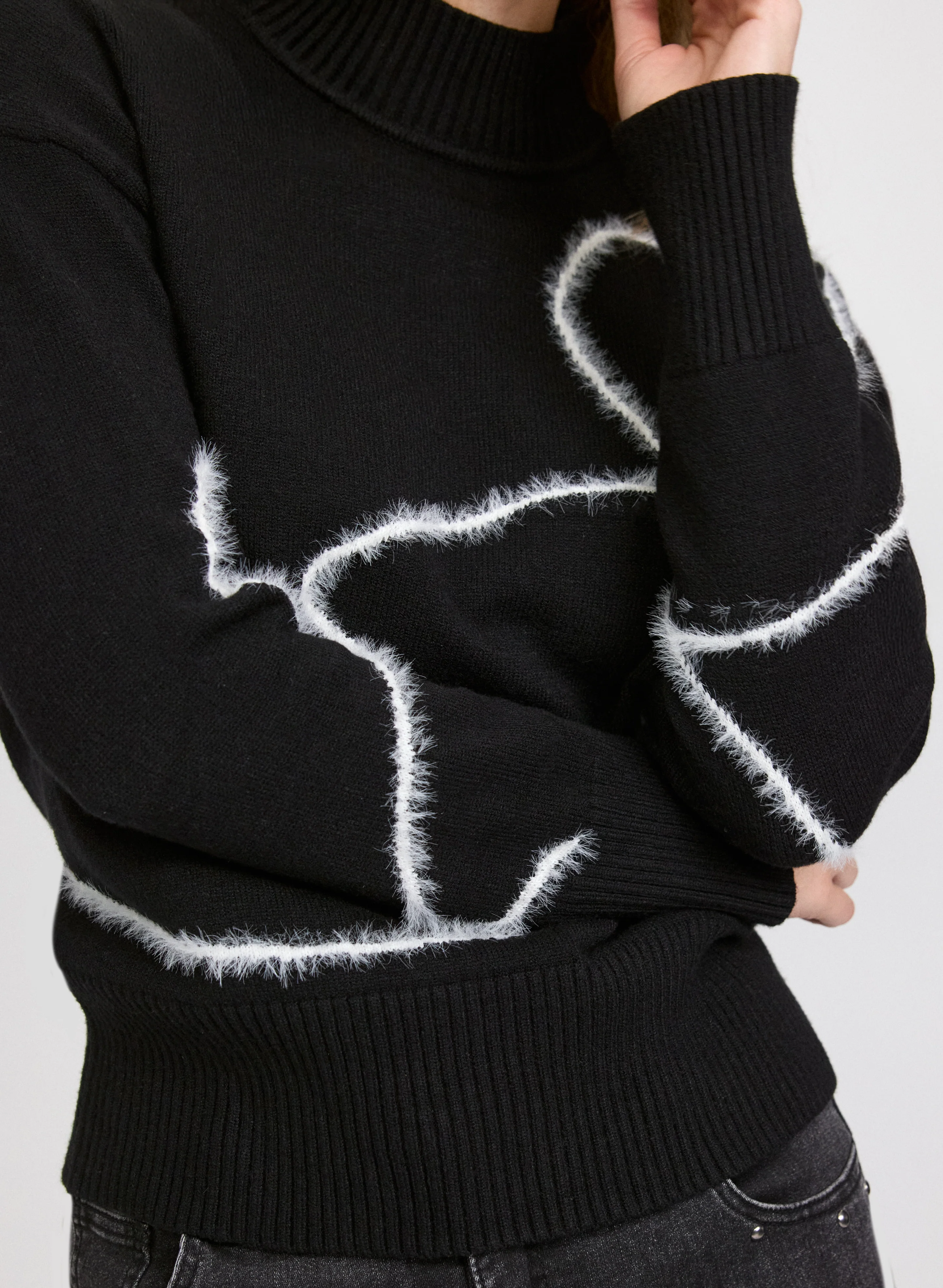 Sketched Floral Print Sweater - Image 7