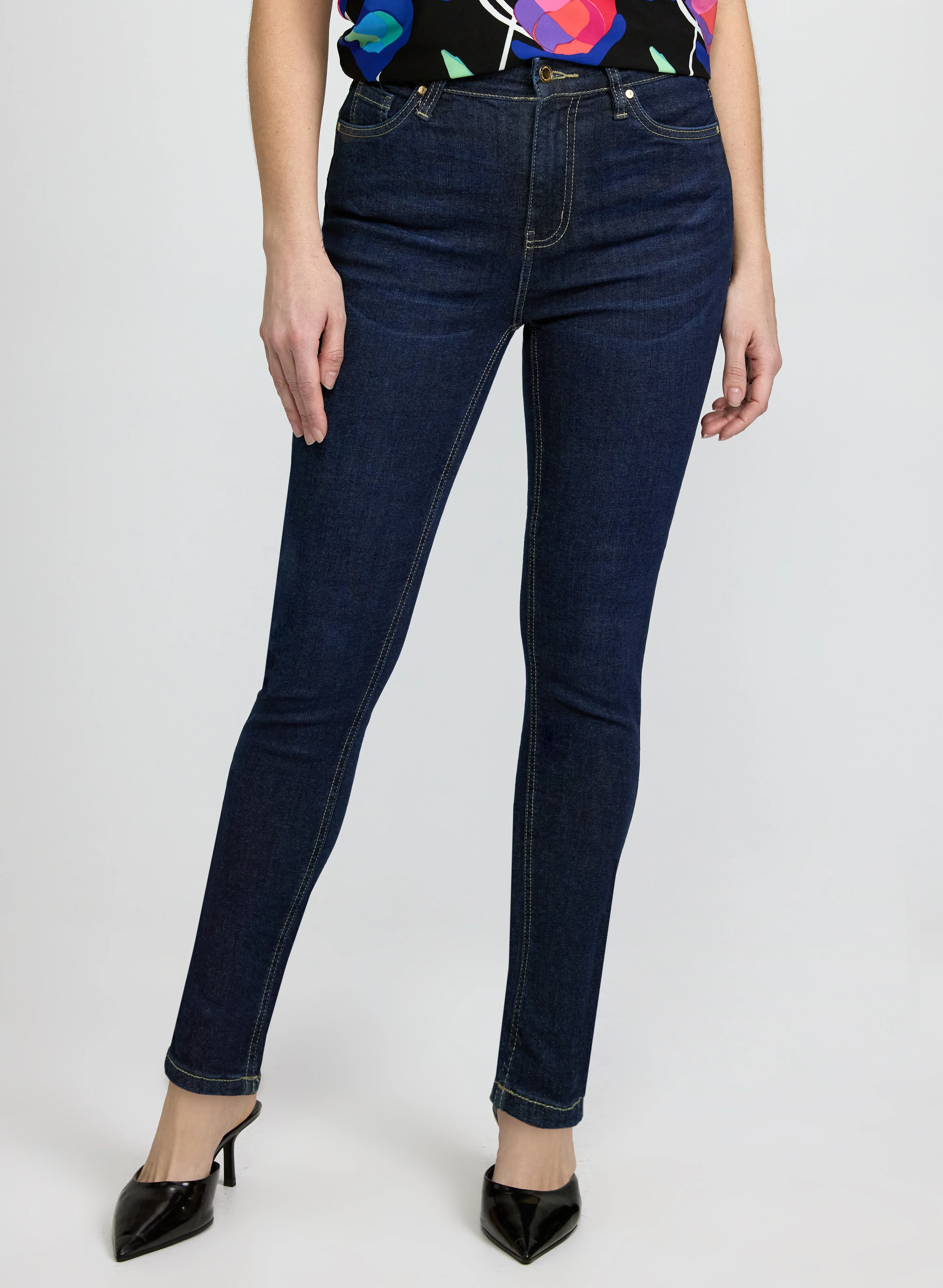 Simon Chang - Skinny-Leg Denim Pants