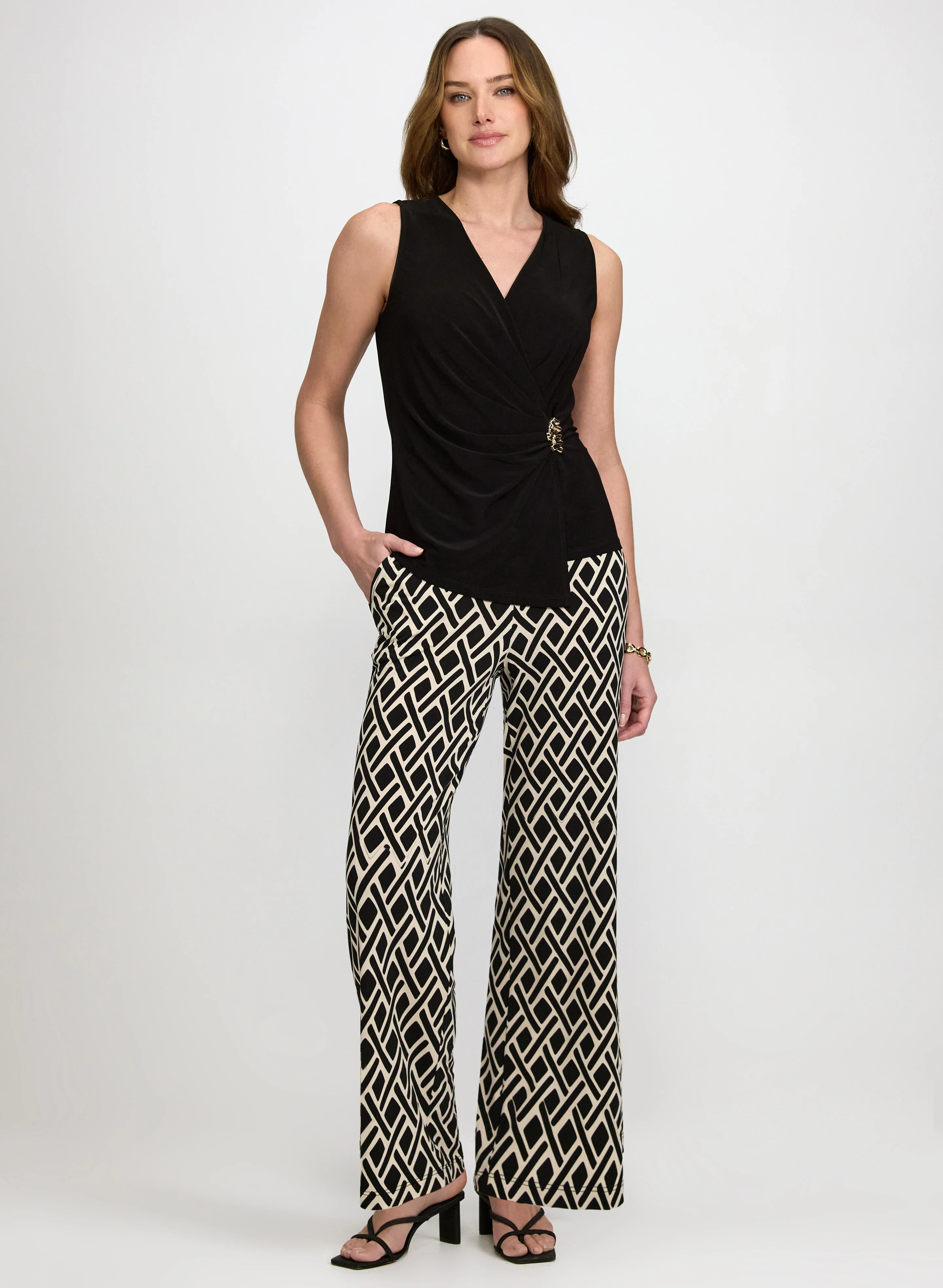Sleeveless Brooch Top - Image 3