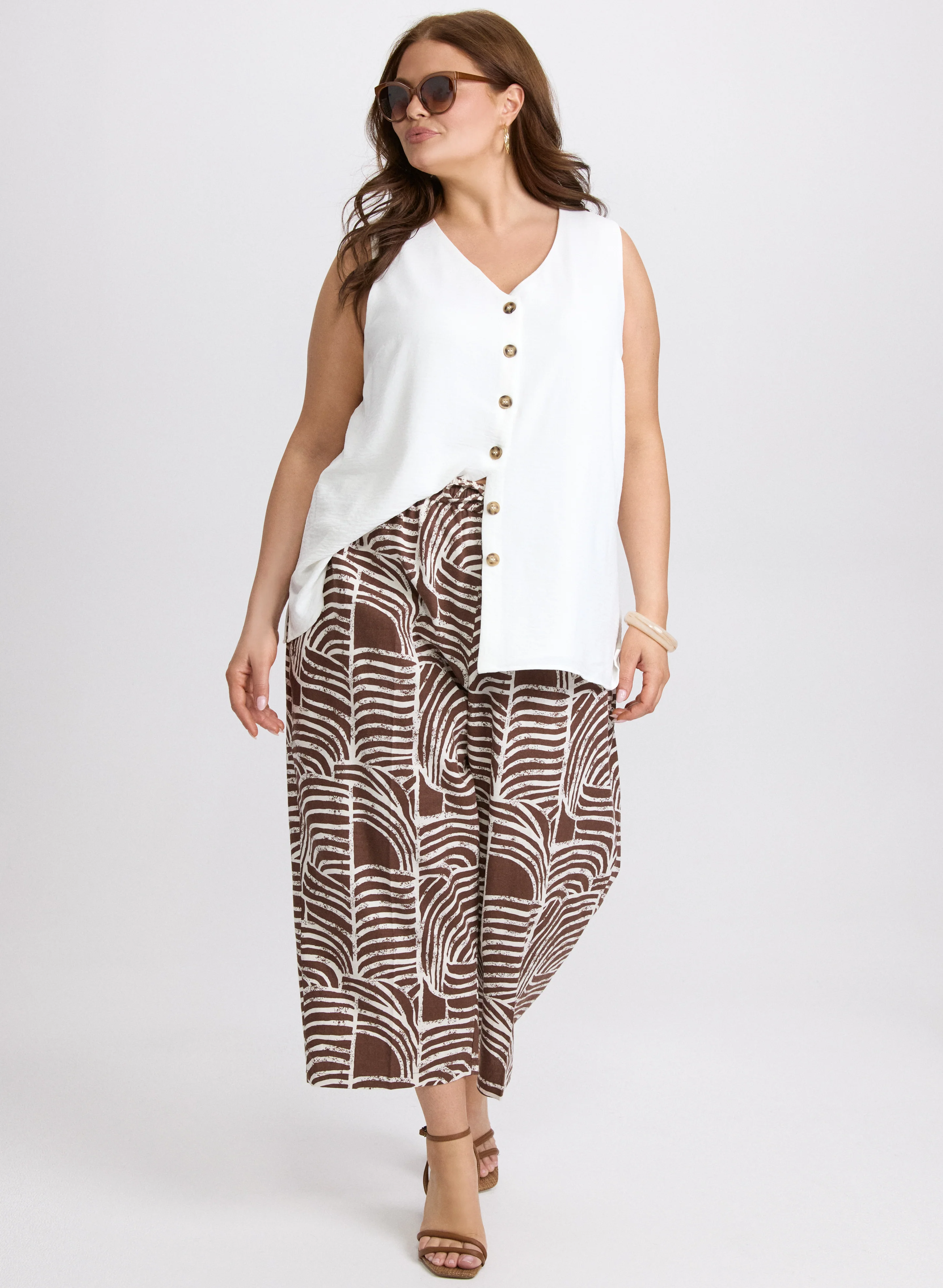 Sleeveless Button-Down Blouse - Image 4