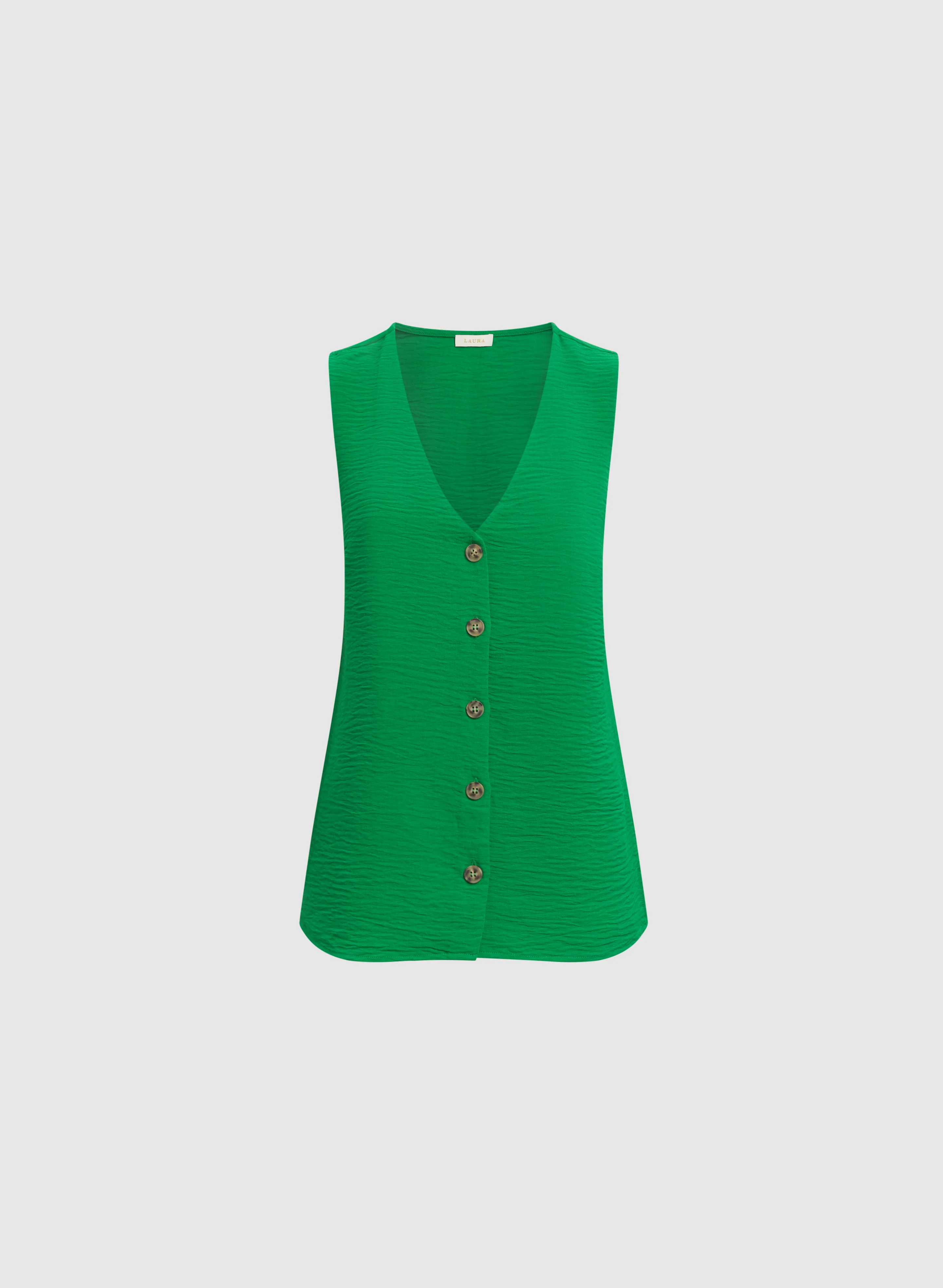 Sleeveless Button-Down Blouse - Image 6