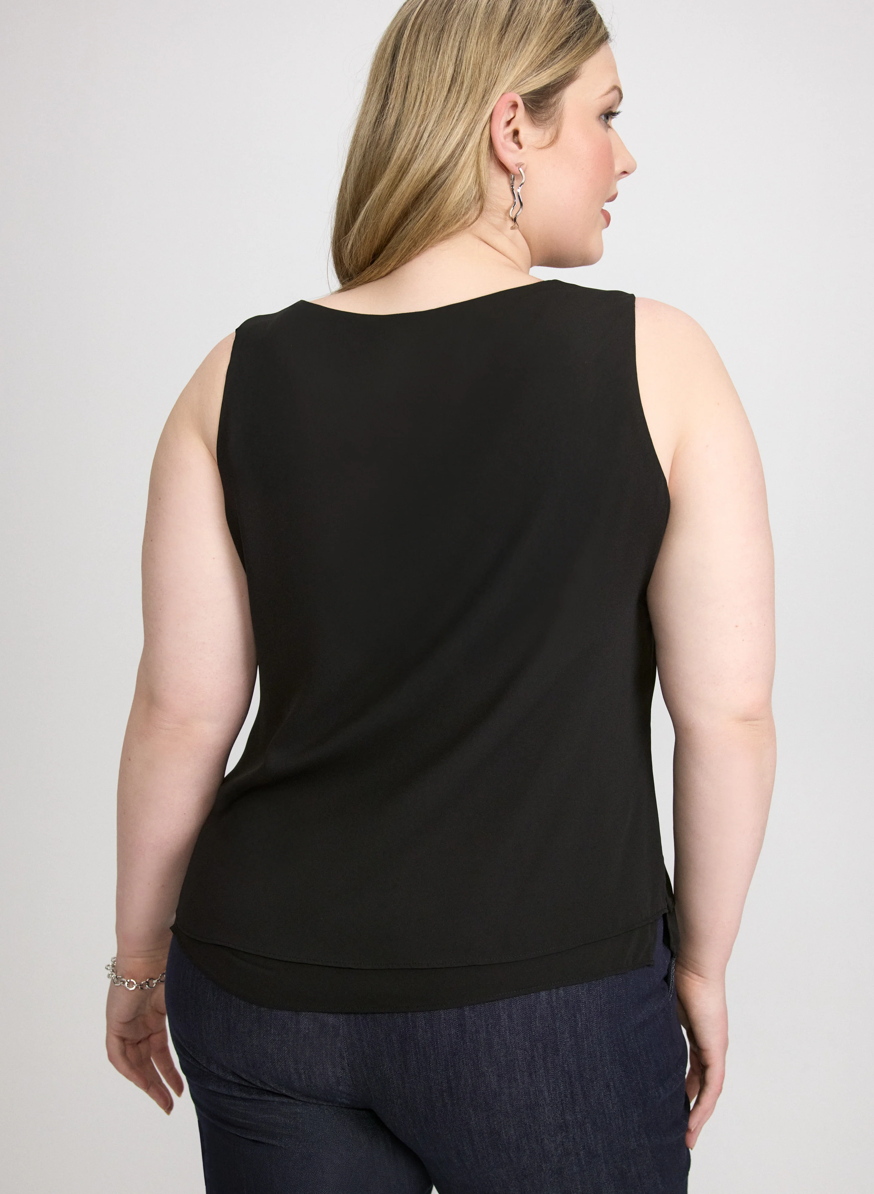 Sleeveless Crepe Blouse - Image 11