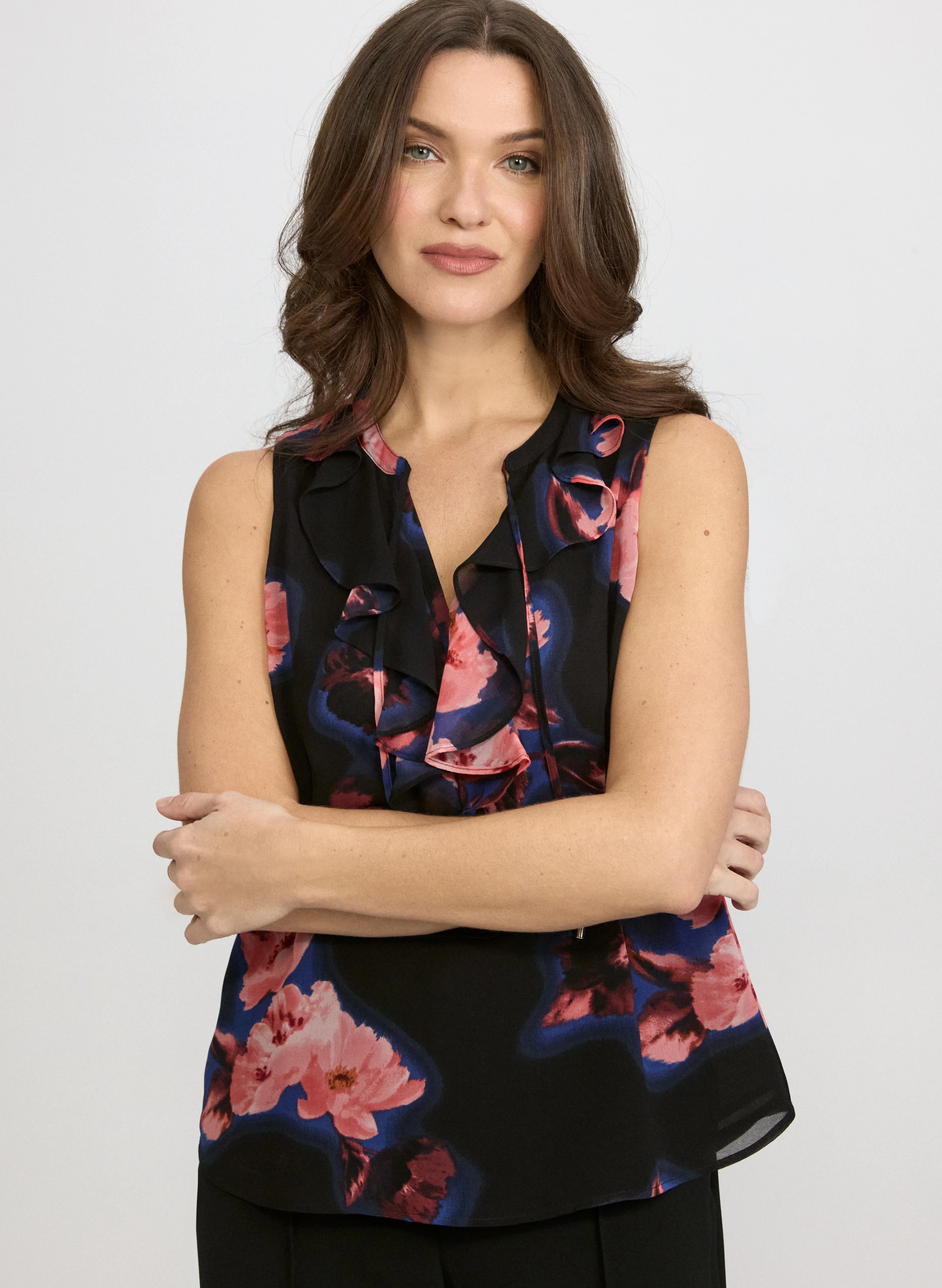 Sleeveless Floral Blouse - Image 5