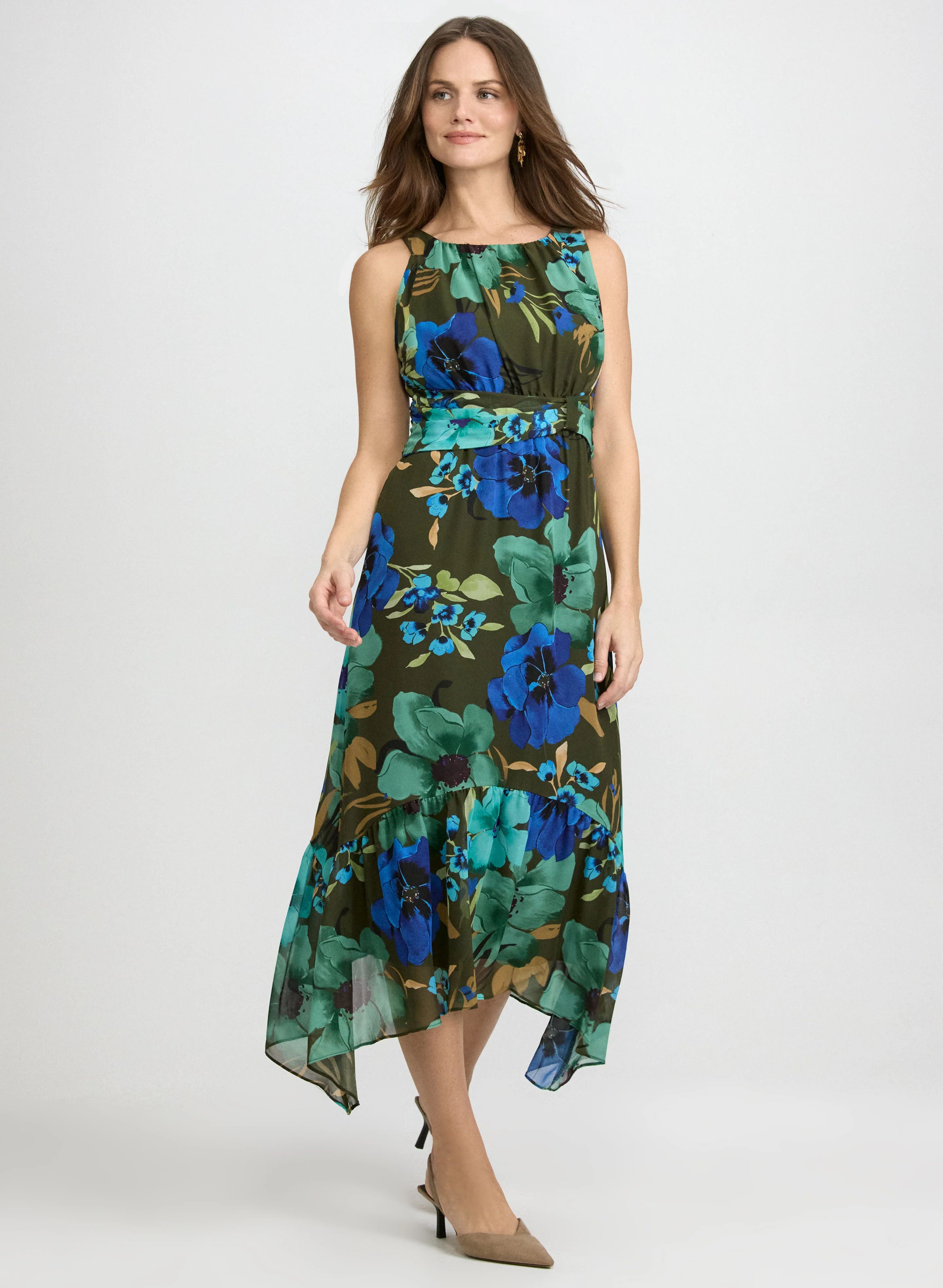 Sleeveless Floral Dress