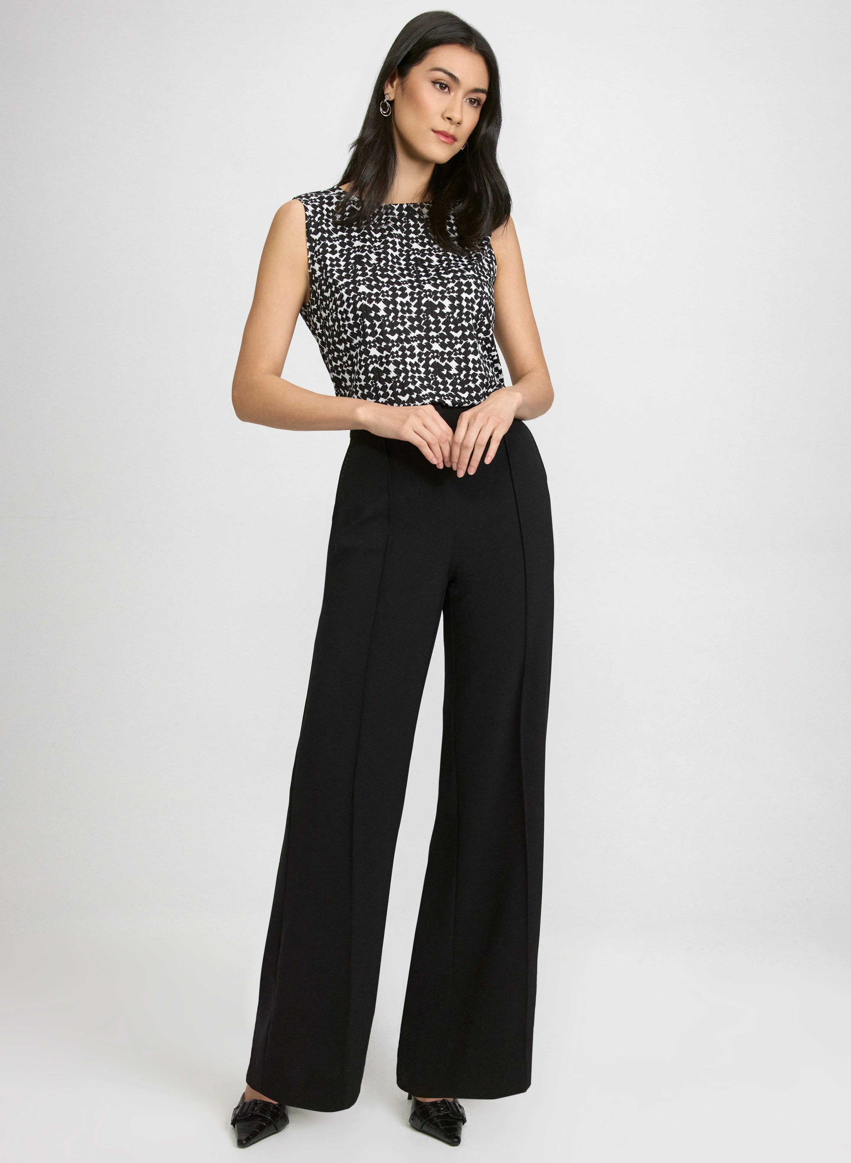 Sleeveless Geometric Print Top - Image 3