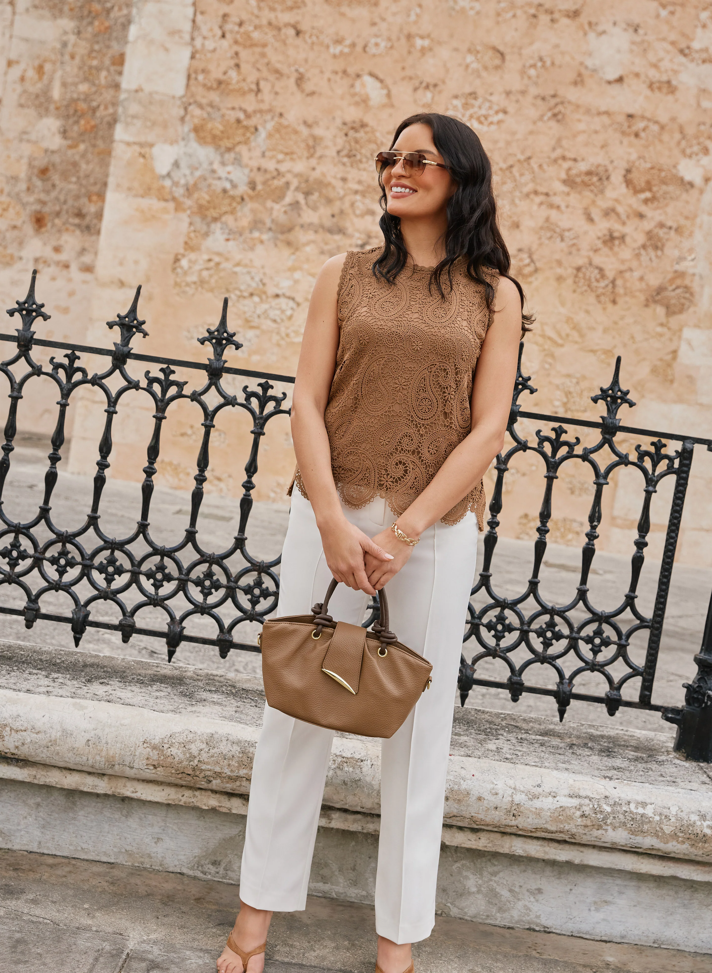 Sleeveless Lace Top - Image 2