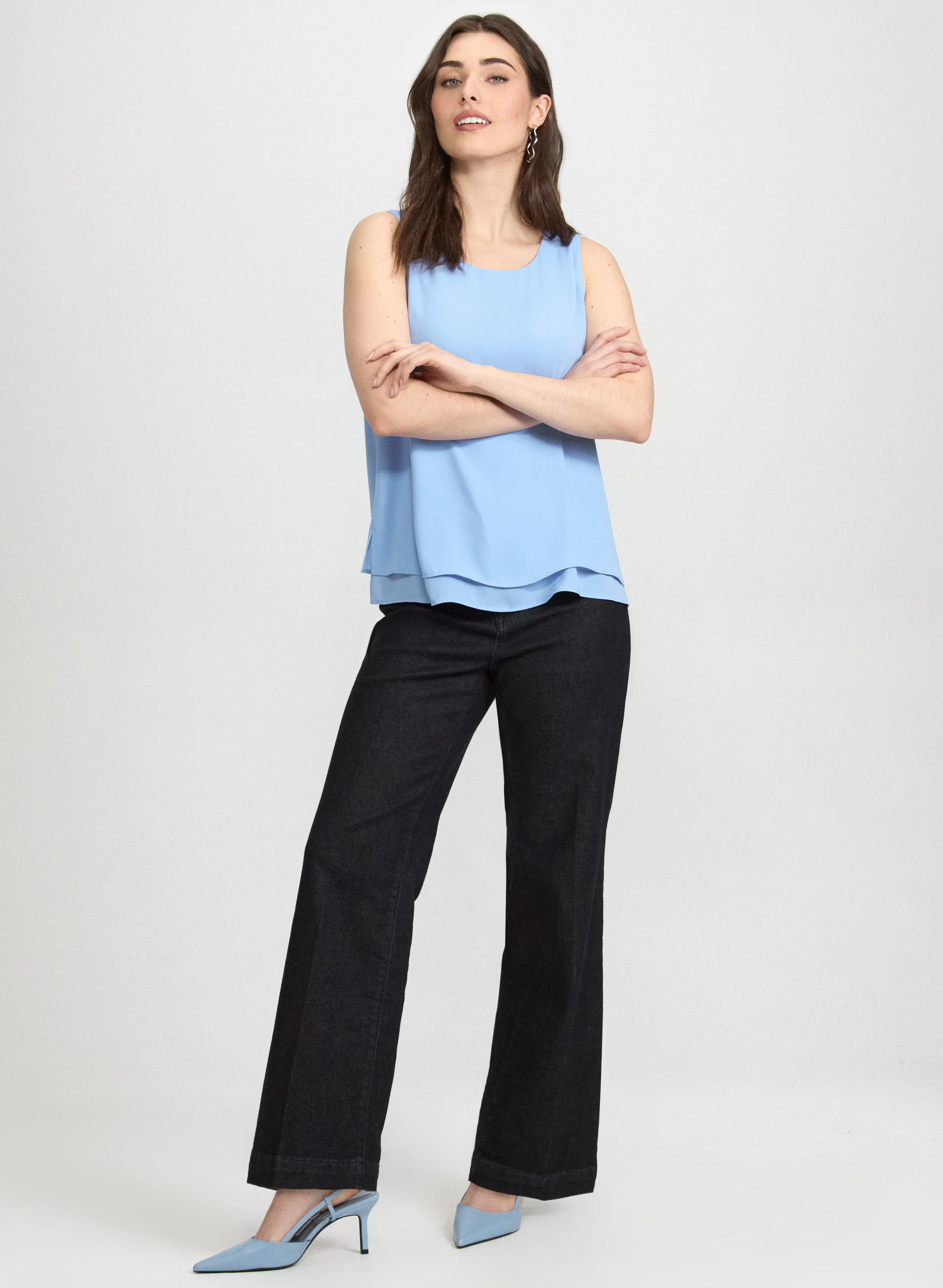 Sleeveless Layered Blouse - Image 3