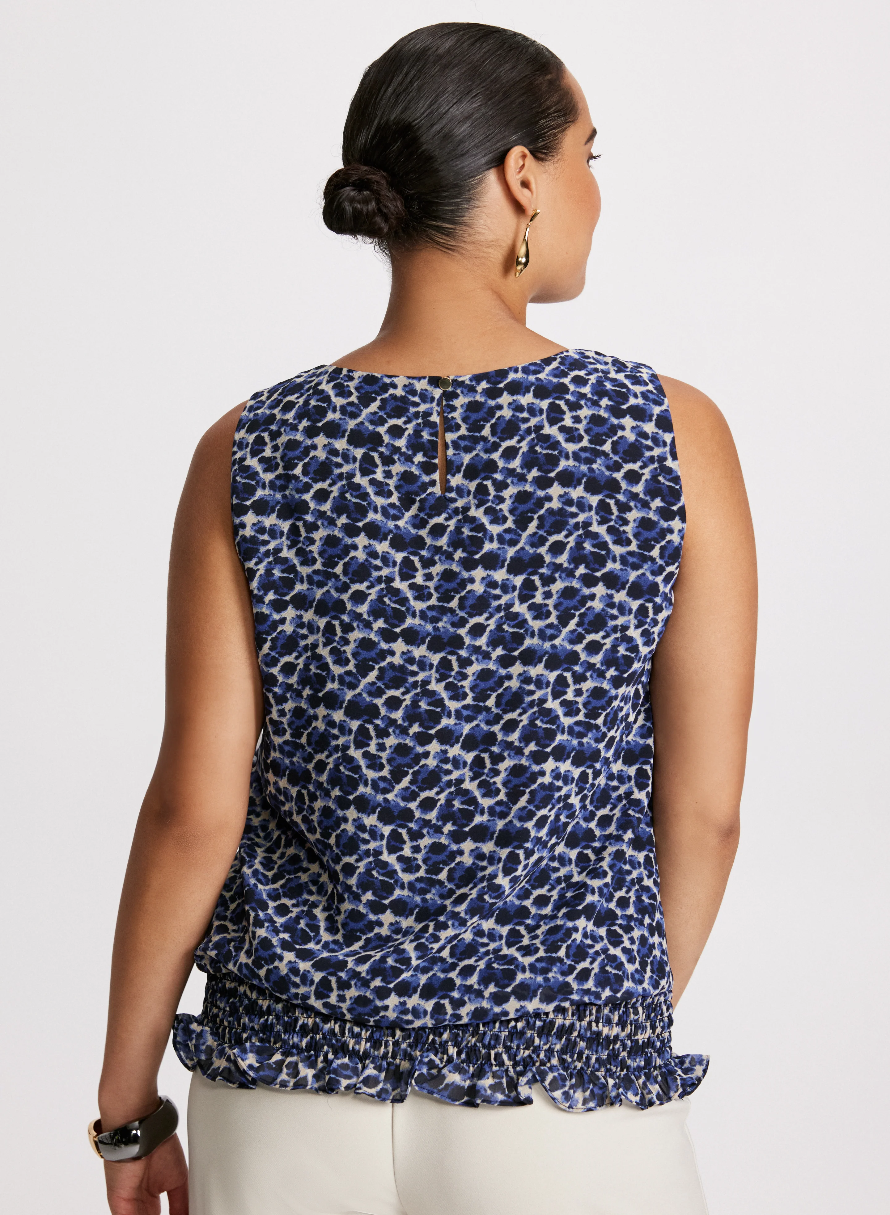 Sleeveless Leopard Print Blouse - Image 4