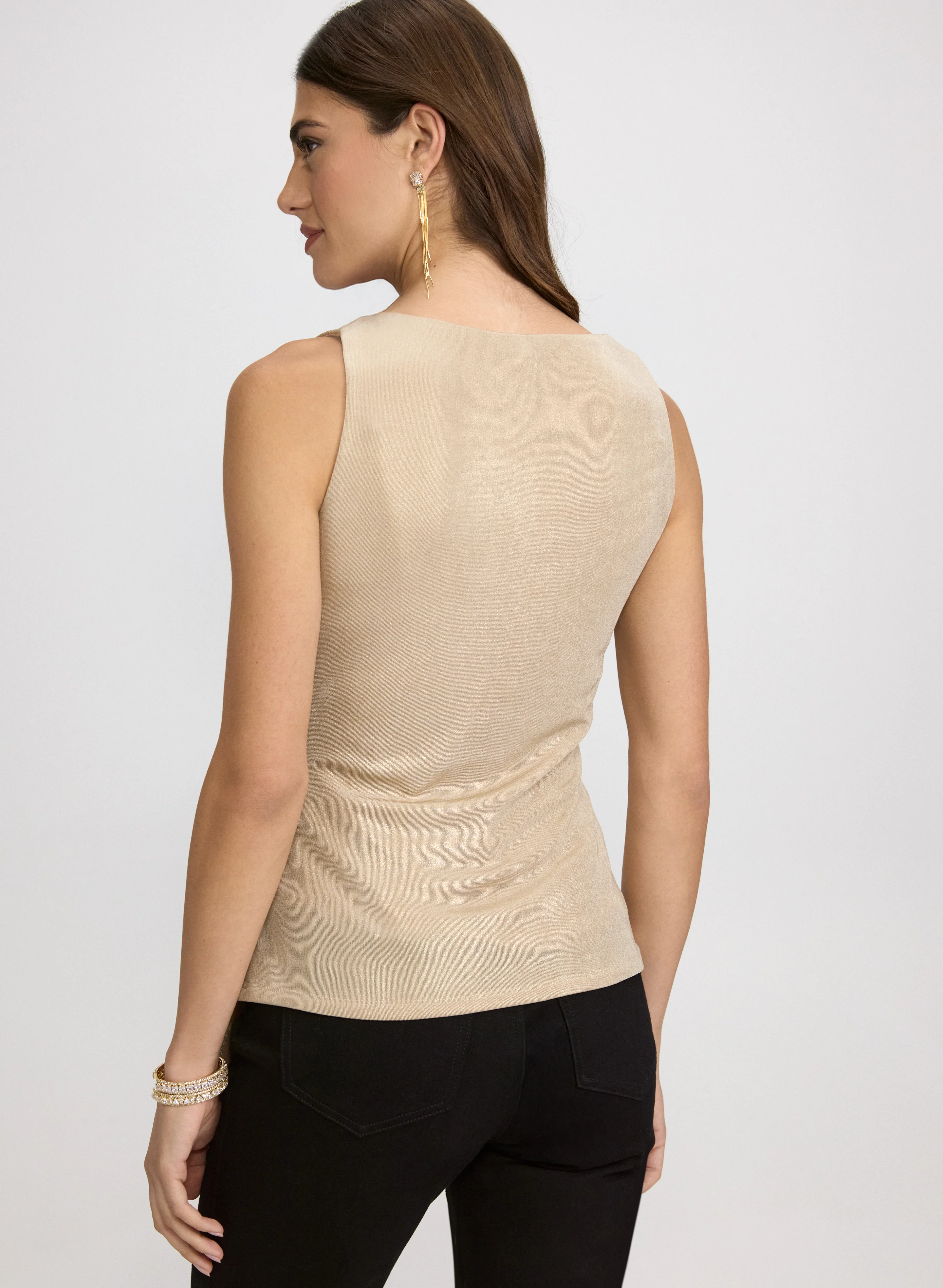 Sleeveless Liquid Foil Top - Image 4