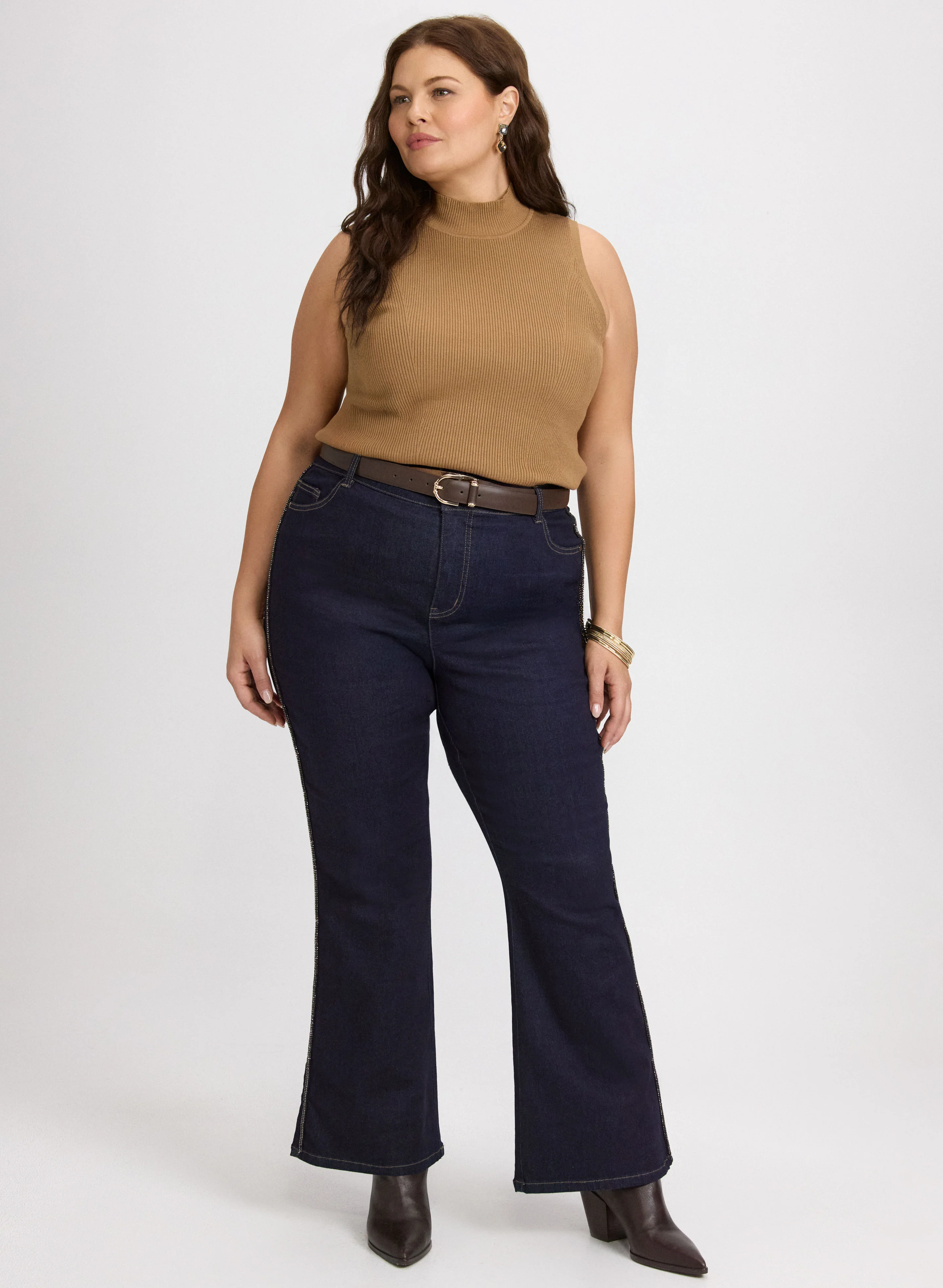 Sleeveless Mock Neck Knit - Image 3