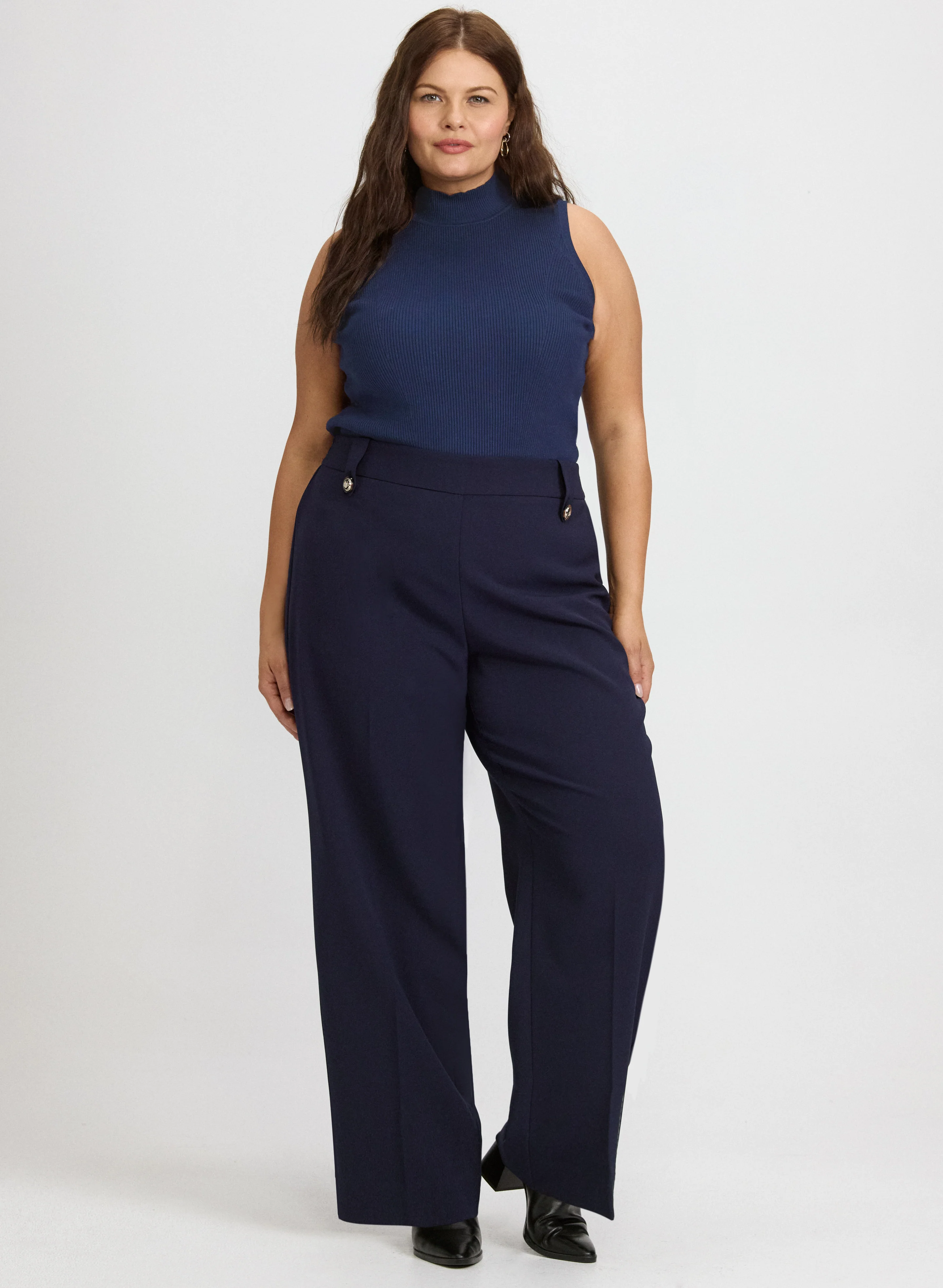Sleeveless Mock Neck Knit - Image 3