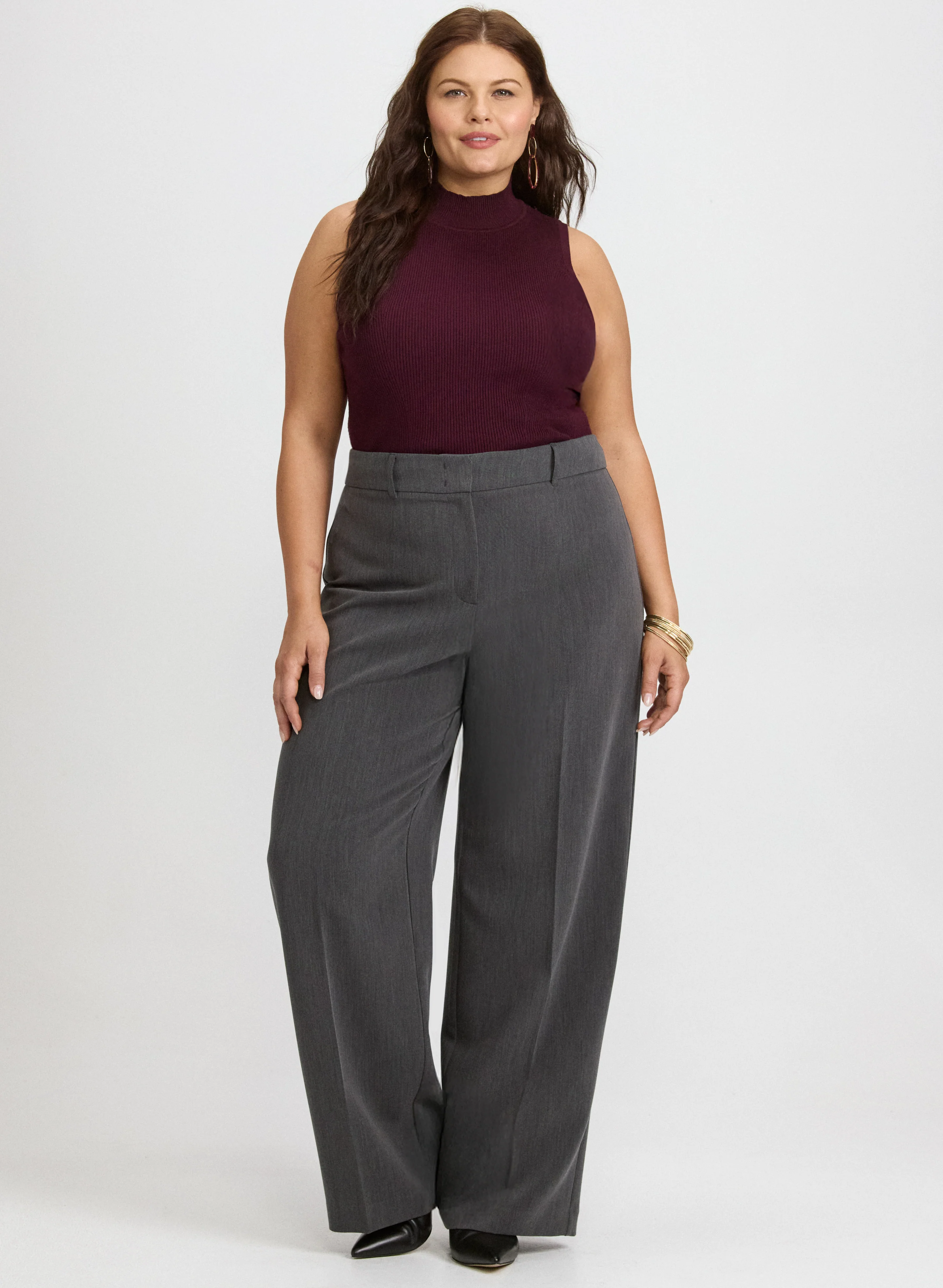 Sleeveless Mock Neck Knit - Image 3