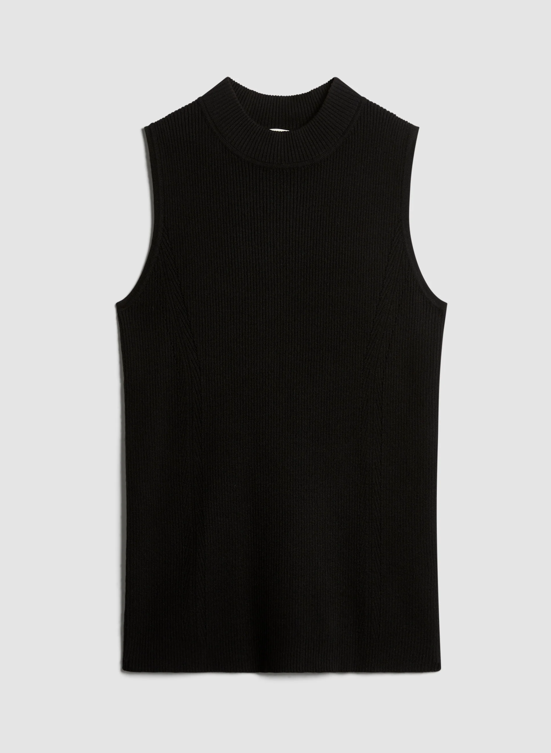 Sleeveless Mock Neck Sweater - Image 6