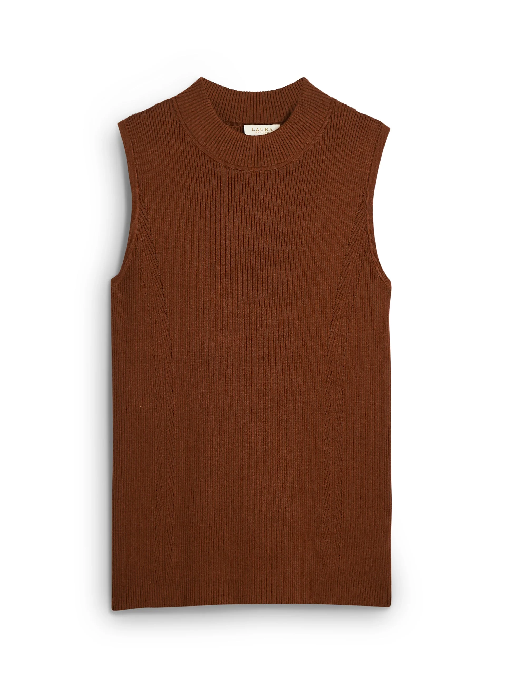 Sleeveless Mock Neck Sweater - Image 5