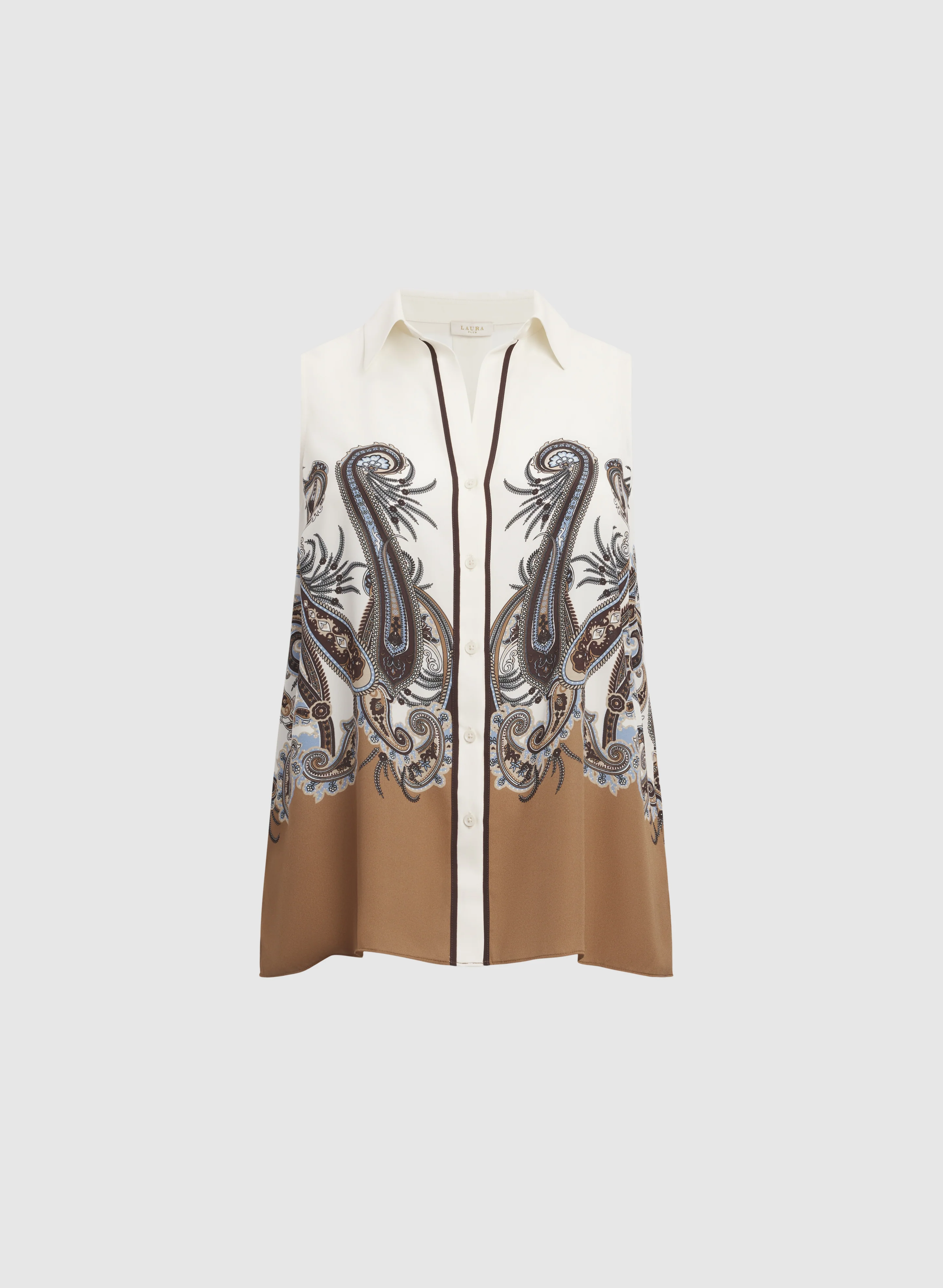 Sleeveless Paisley Blouse - Image 5