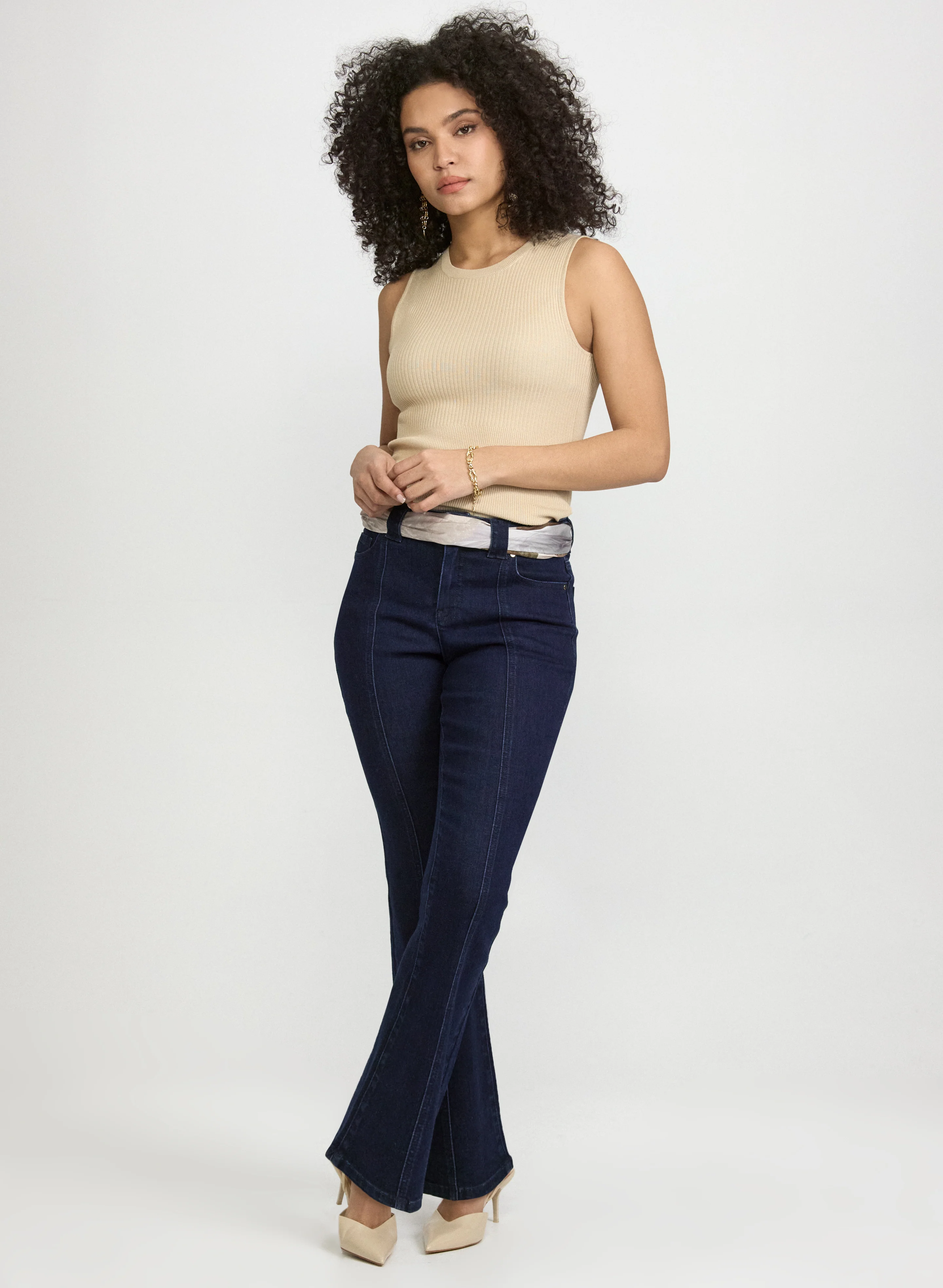 Sleeveless Ribbed Knit Top - Image 3