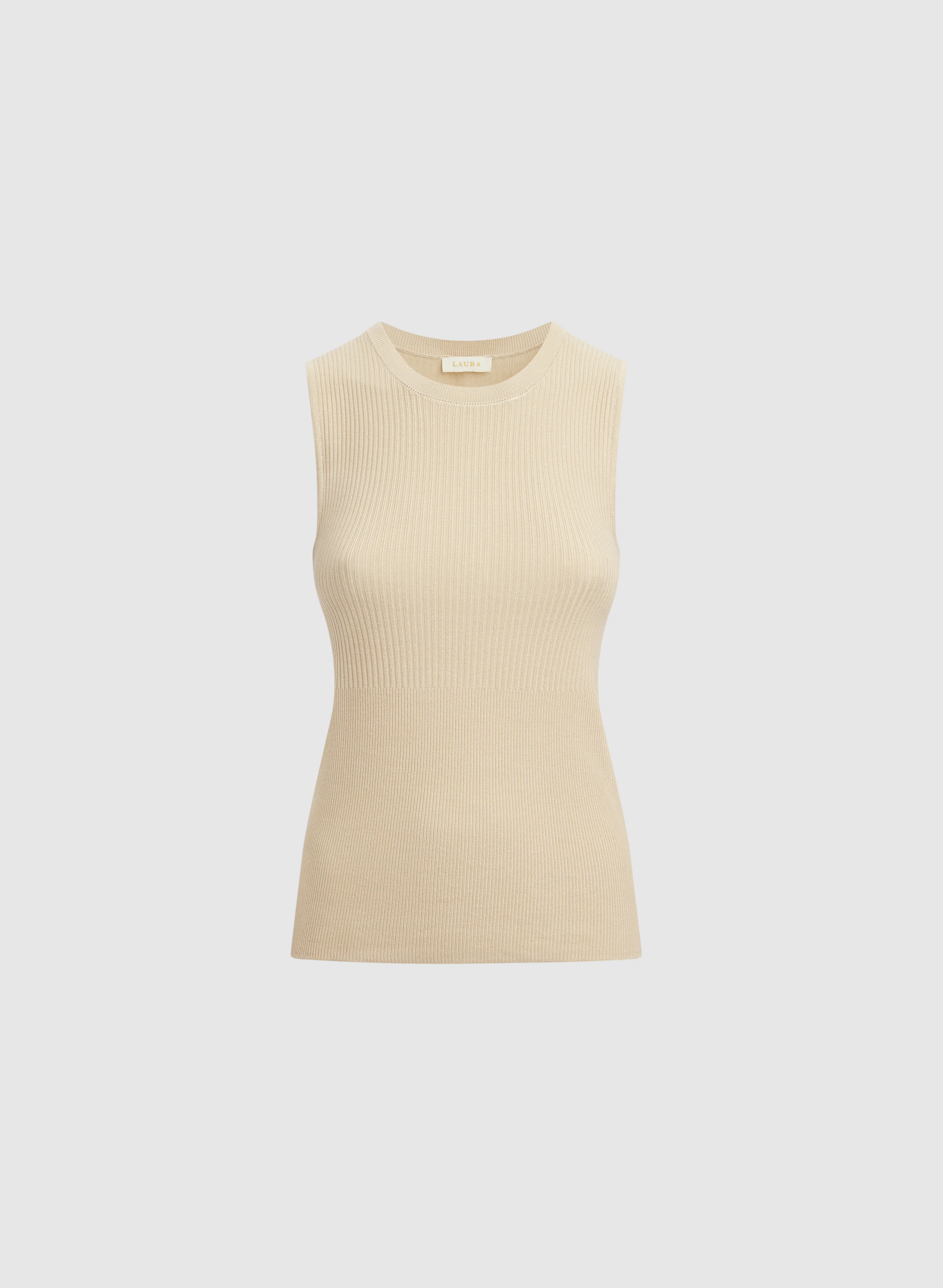Sleeveless Ribbed Knit Top - Image 6