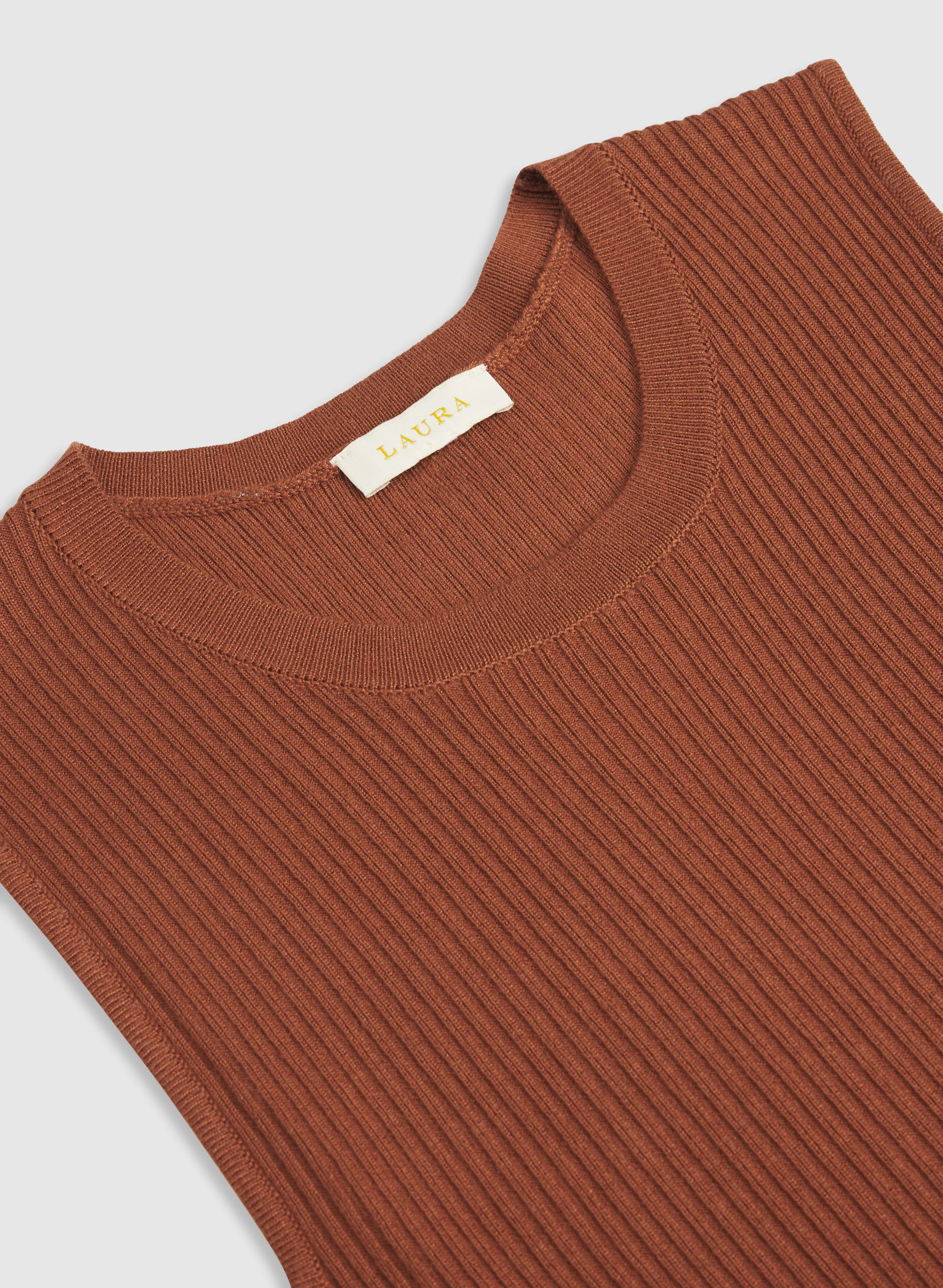 Sleeveless Ribbed Knit Top - Image 7
