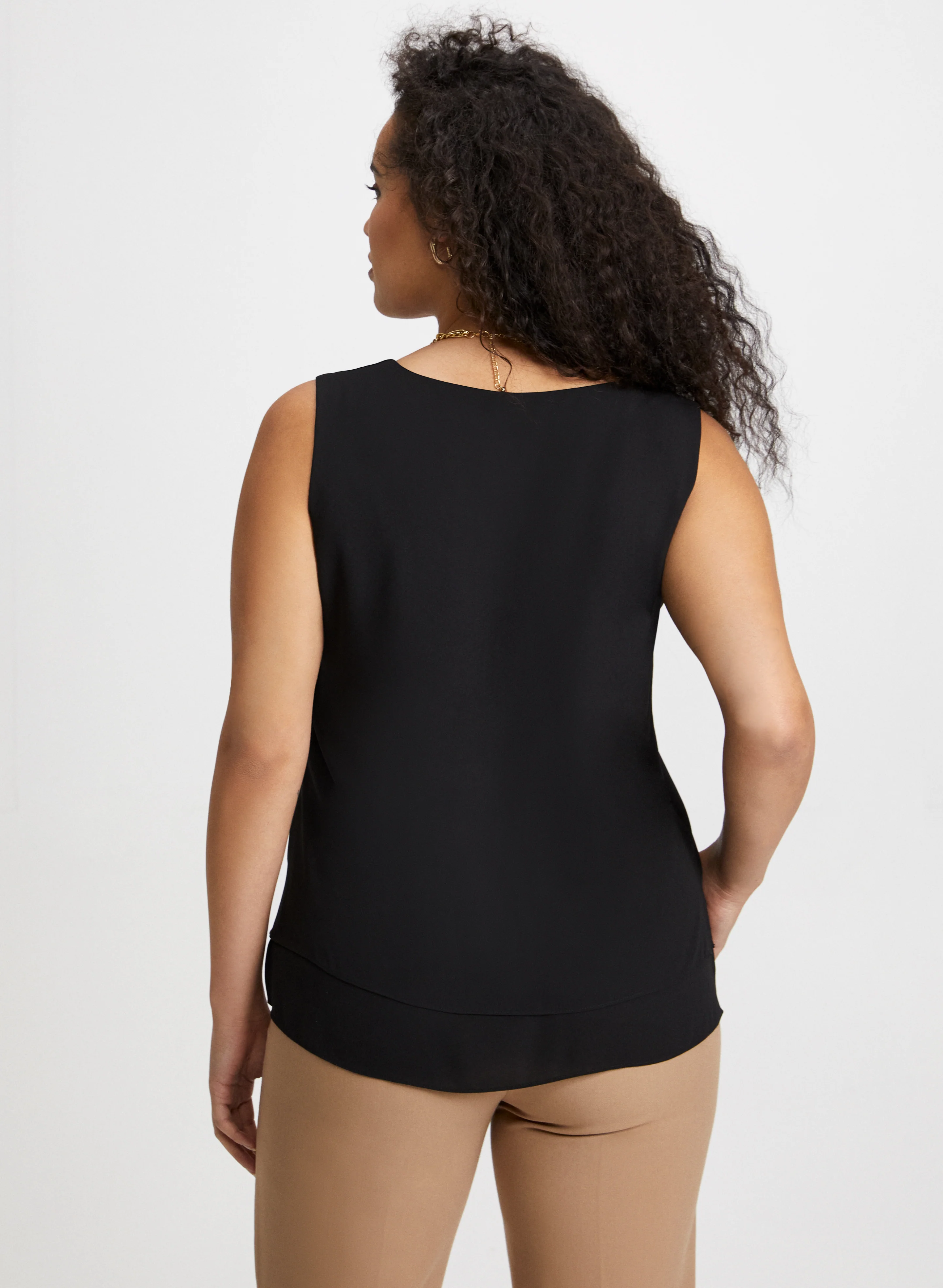 Sleeveless V-Neck Blouse - Image 4