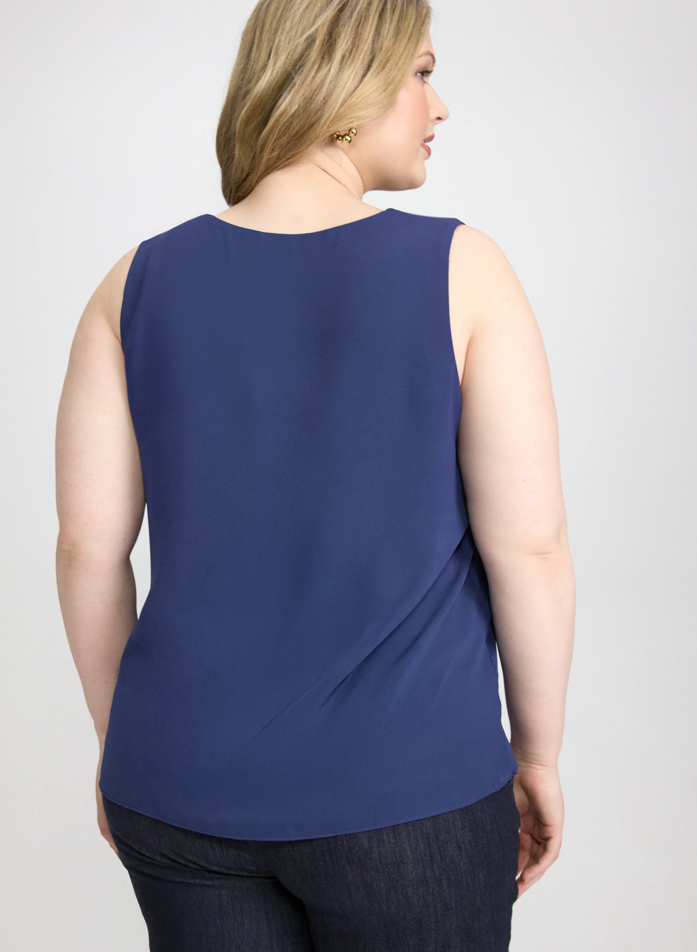 Sleeveless V-Neck Blouse - Image 10