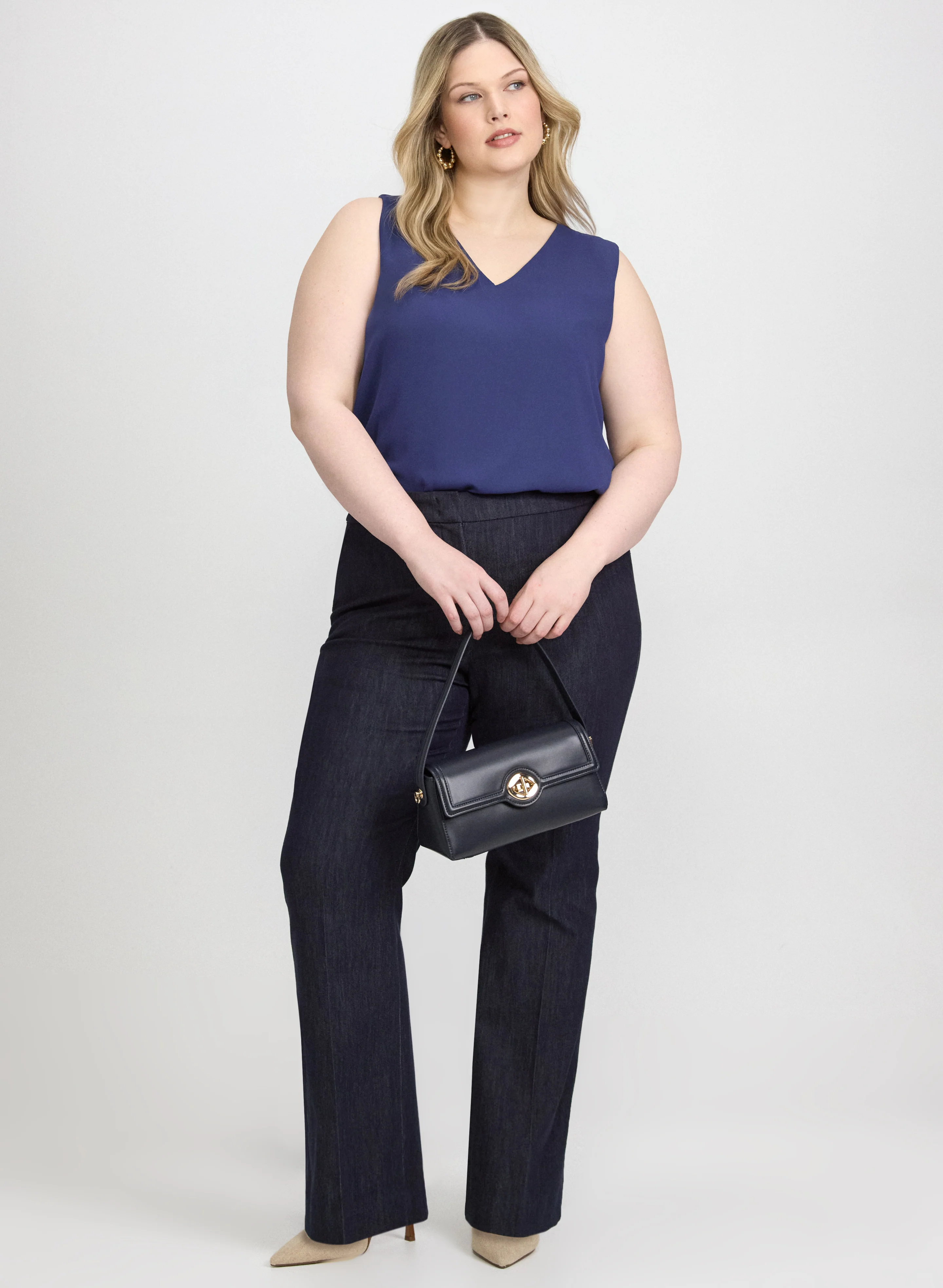 Sleeveless V-Neck Blouse - Image 11
