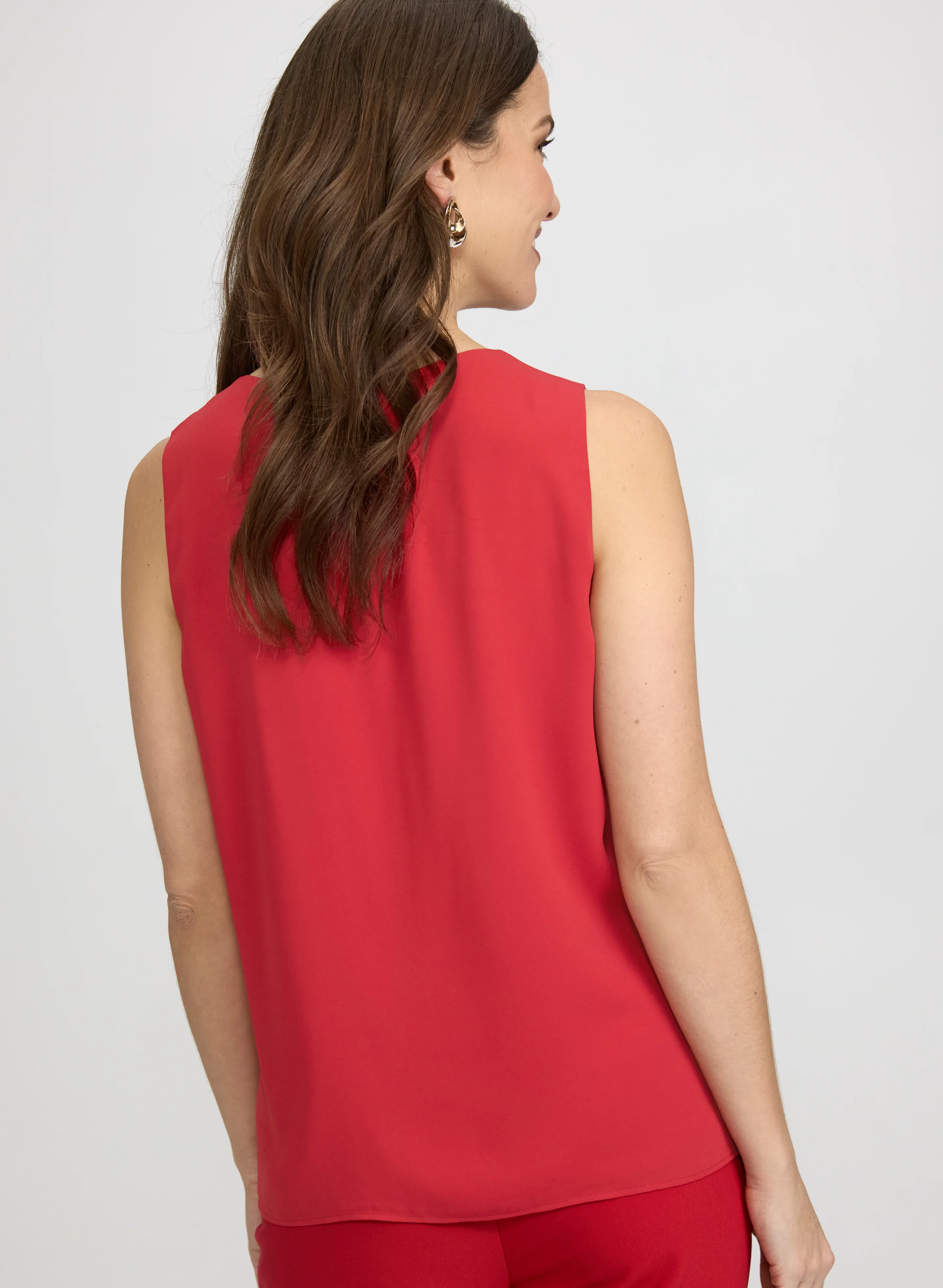 Sleeveless V-Neck Blouse - Image 4