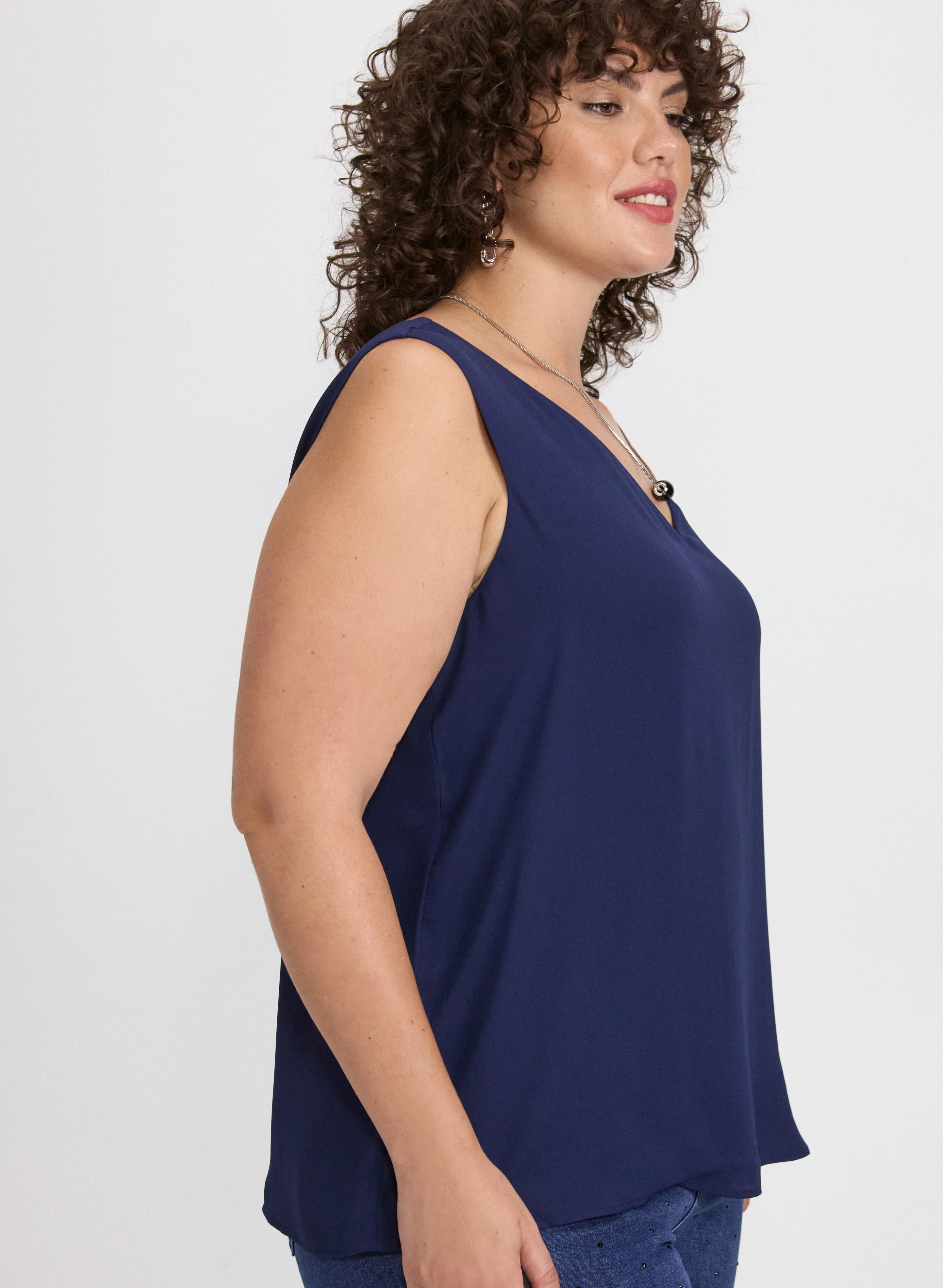 Sleeveless V-Neck Blouse - Image 5