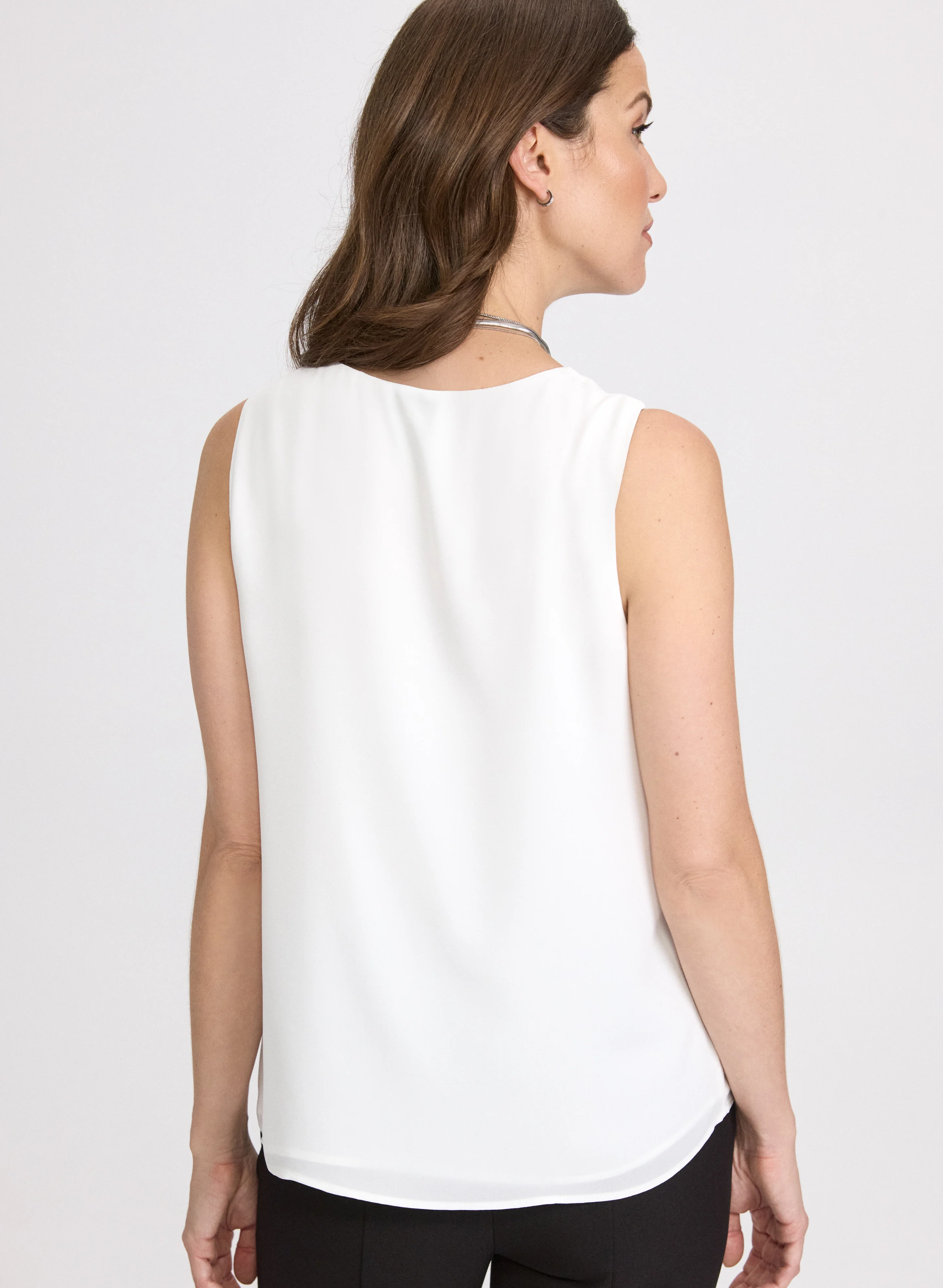 Sleeveless V-Neck Blouse - Image 4