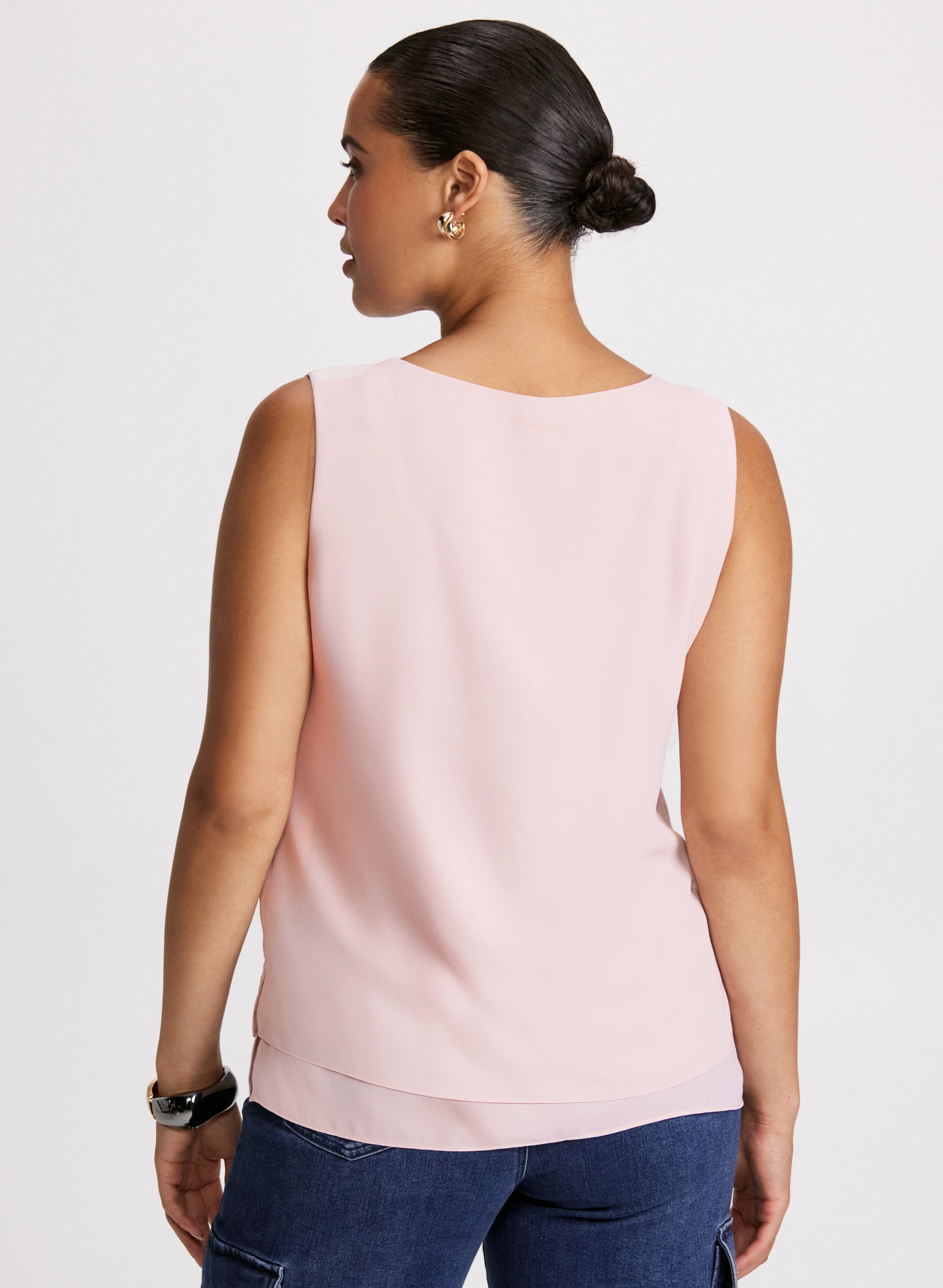 Sleeveless V-Neck Blouse - Image 4