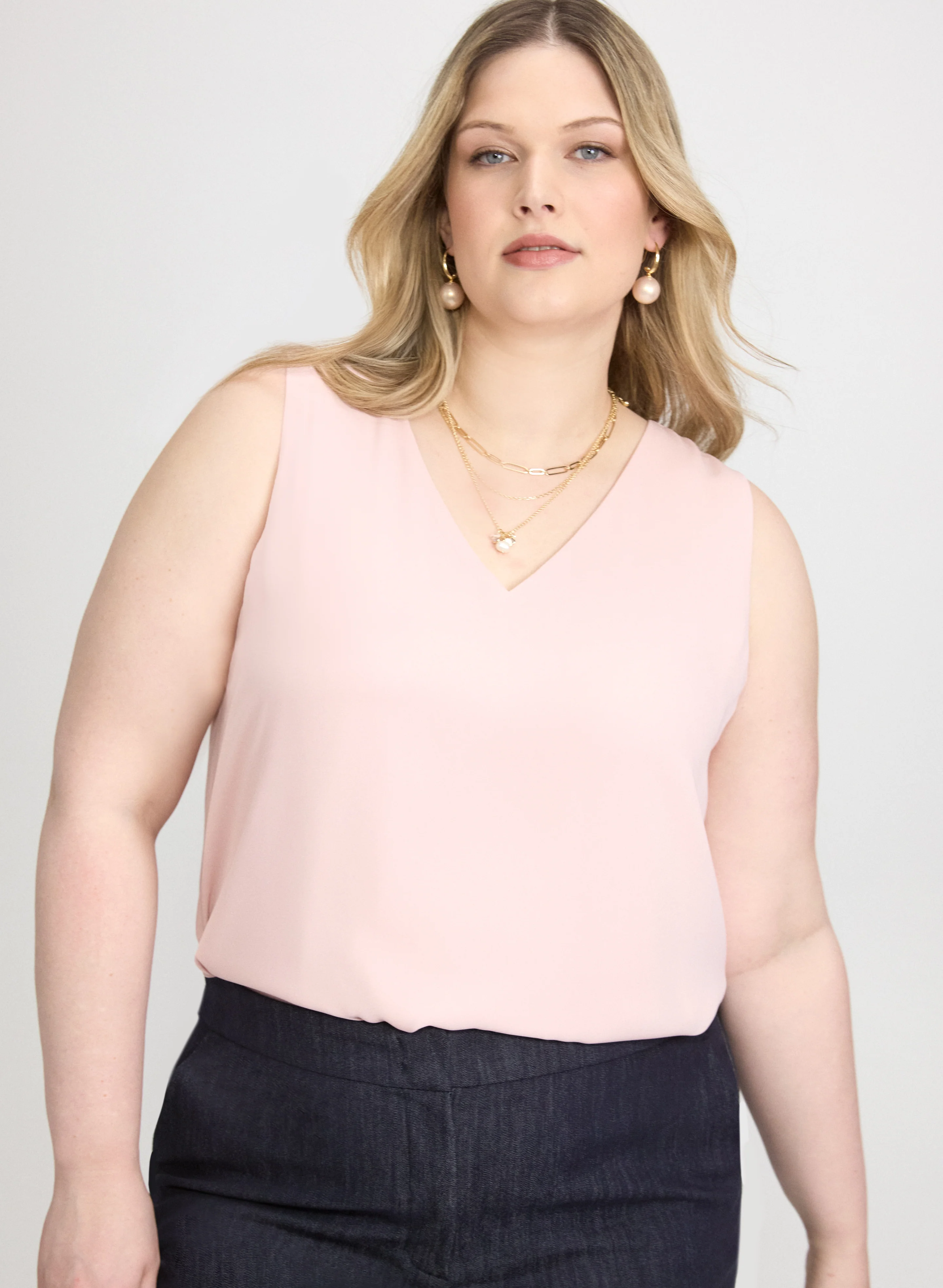 Sleeveless V-Neck Blouse - Image 10