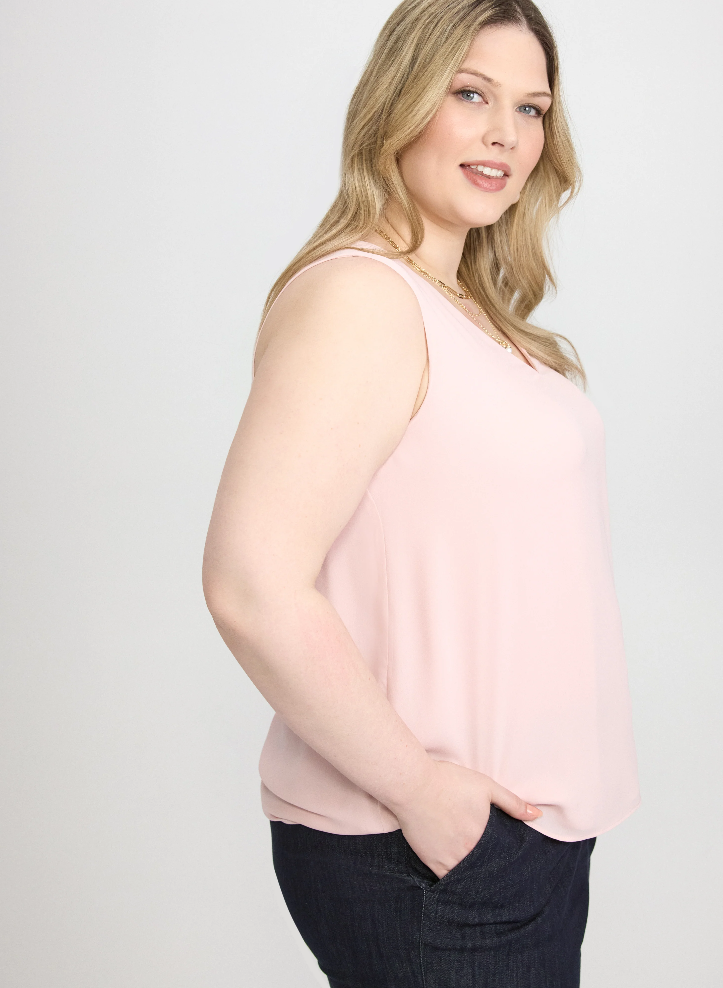 Sleeveless V-Neck Blouse - Image 12